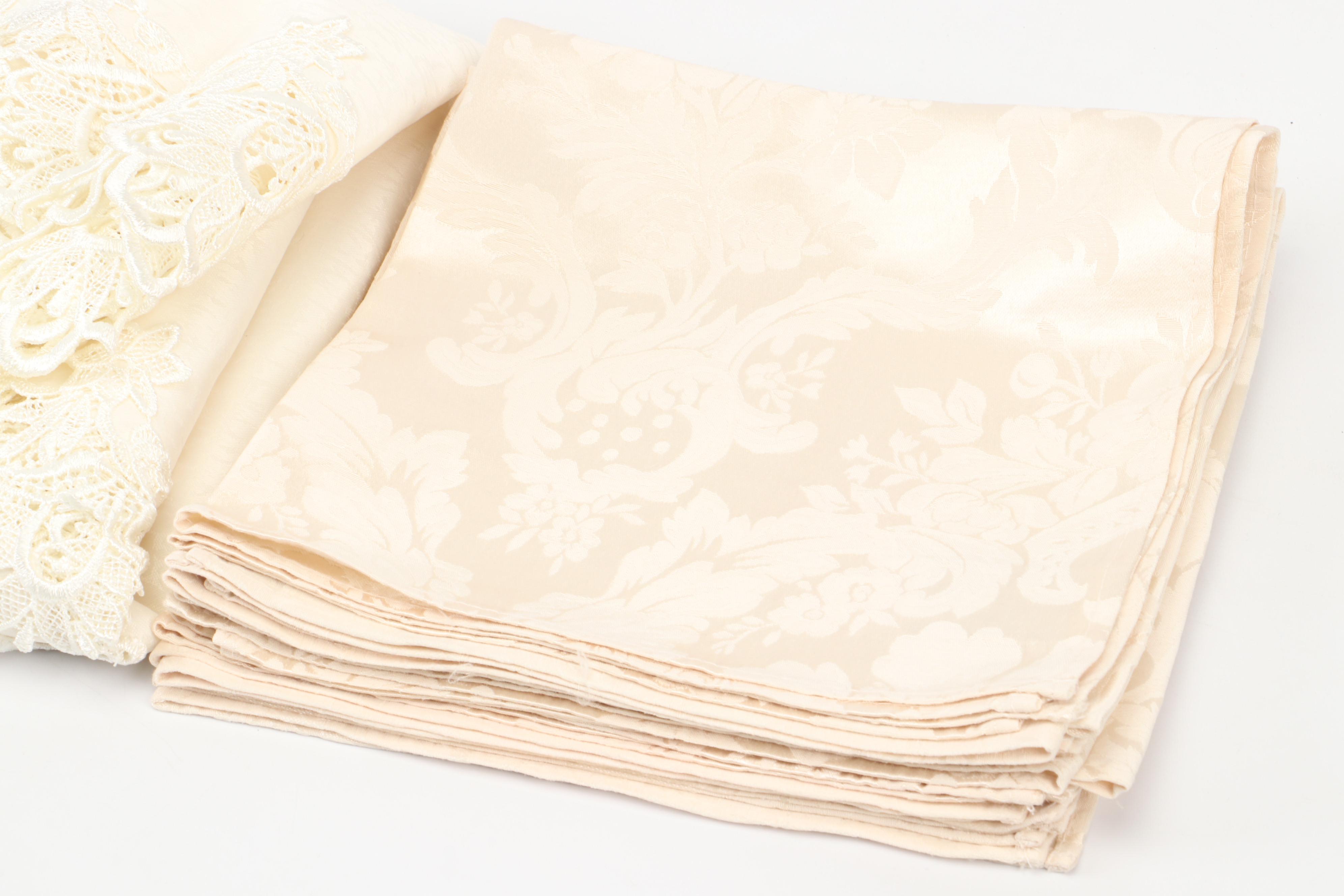 Waterford Cotton Blend Napkins with Obrus Polyester Tablecloth and More