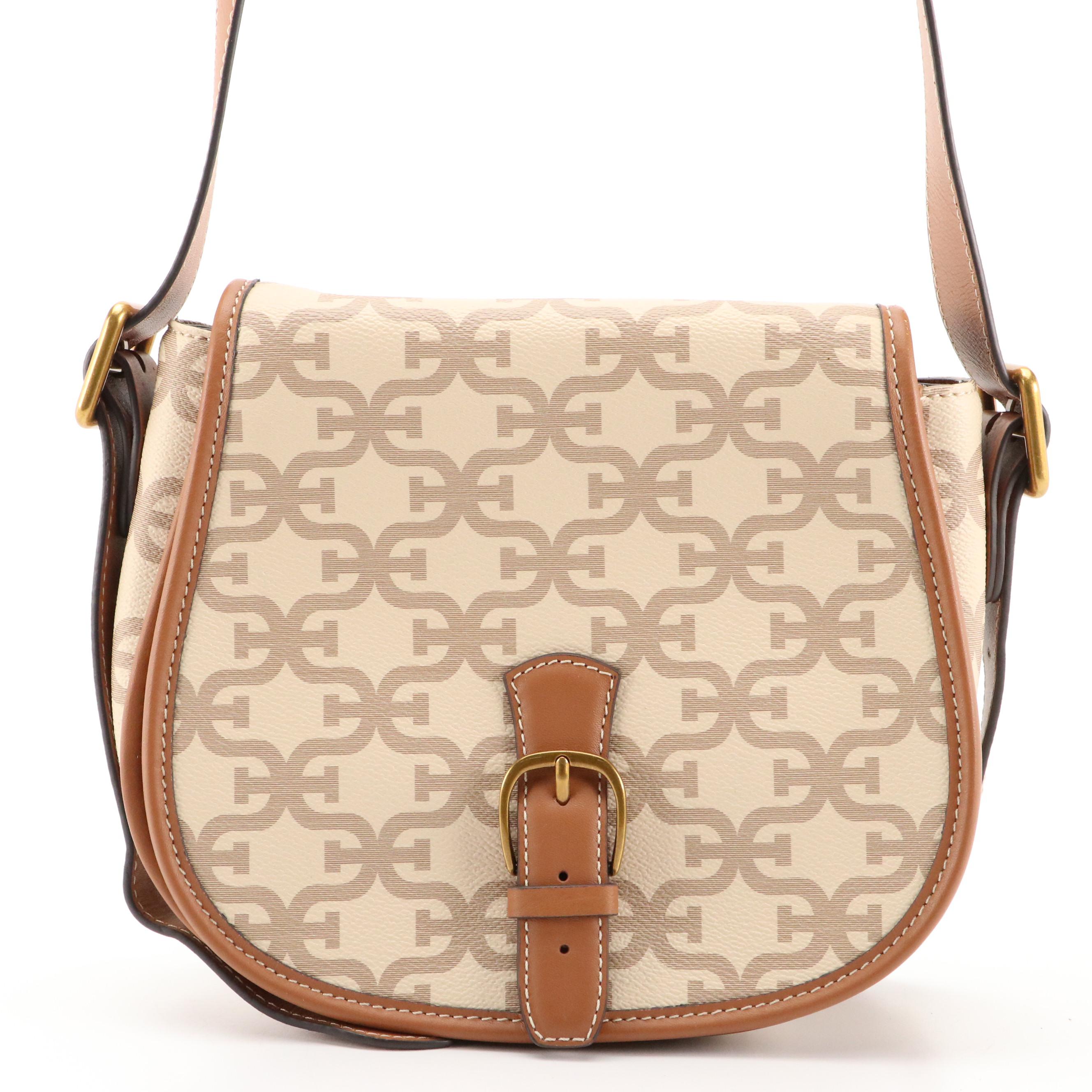 Tory Burch Gracie Striped Tote Bag & Sam Edelman Signature Saddle Crossbody Bag