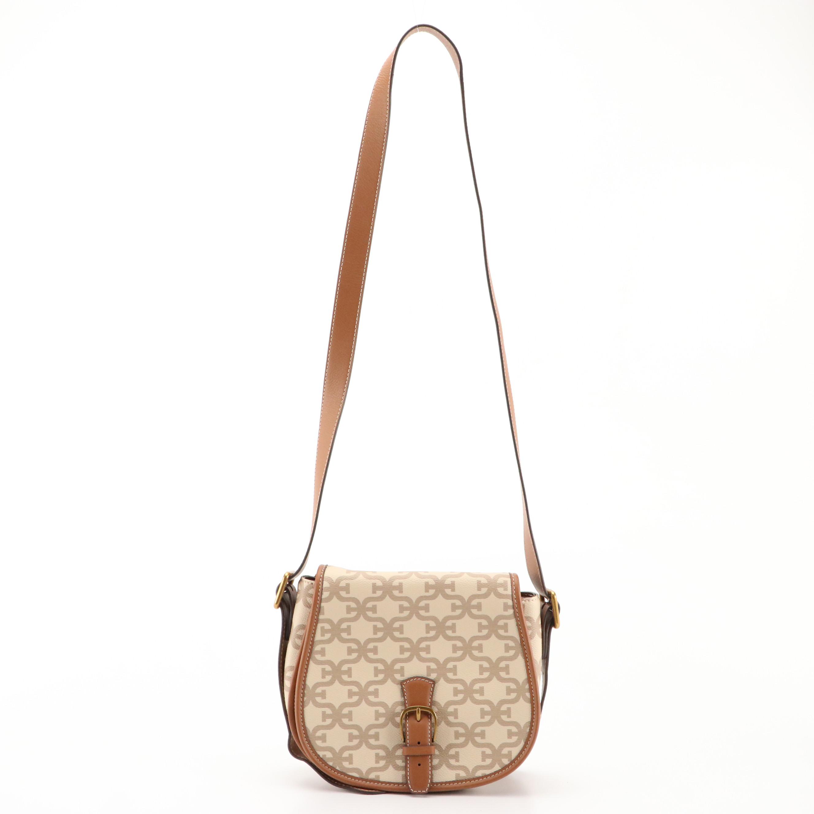 Tory Burch Gracie Striped Tote Bag & Sam Edelman Signature Saddle Crossbody Bag