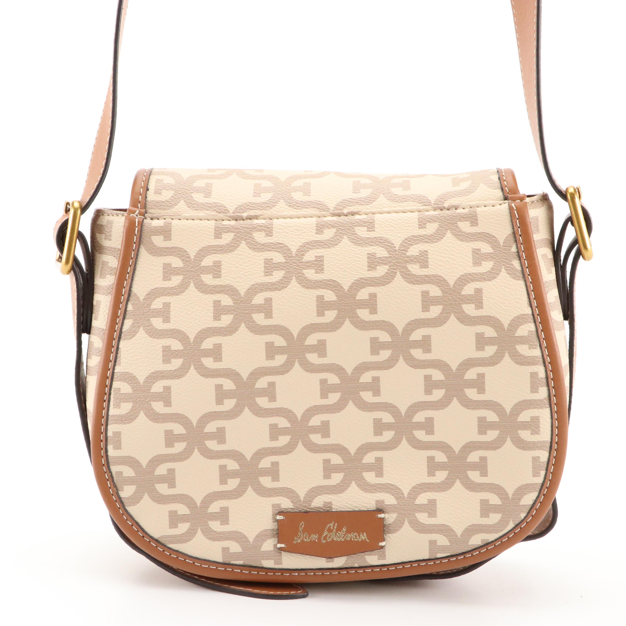 Tory Burch Gracie Striped Tote Bag & Sam Edelman Signature Saddle Crossbody Bag