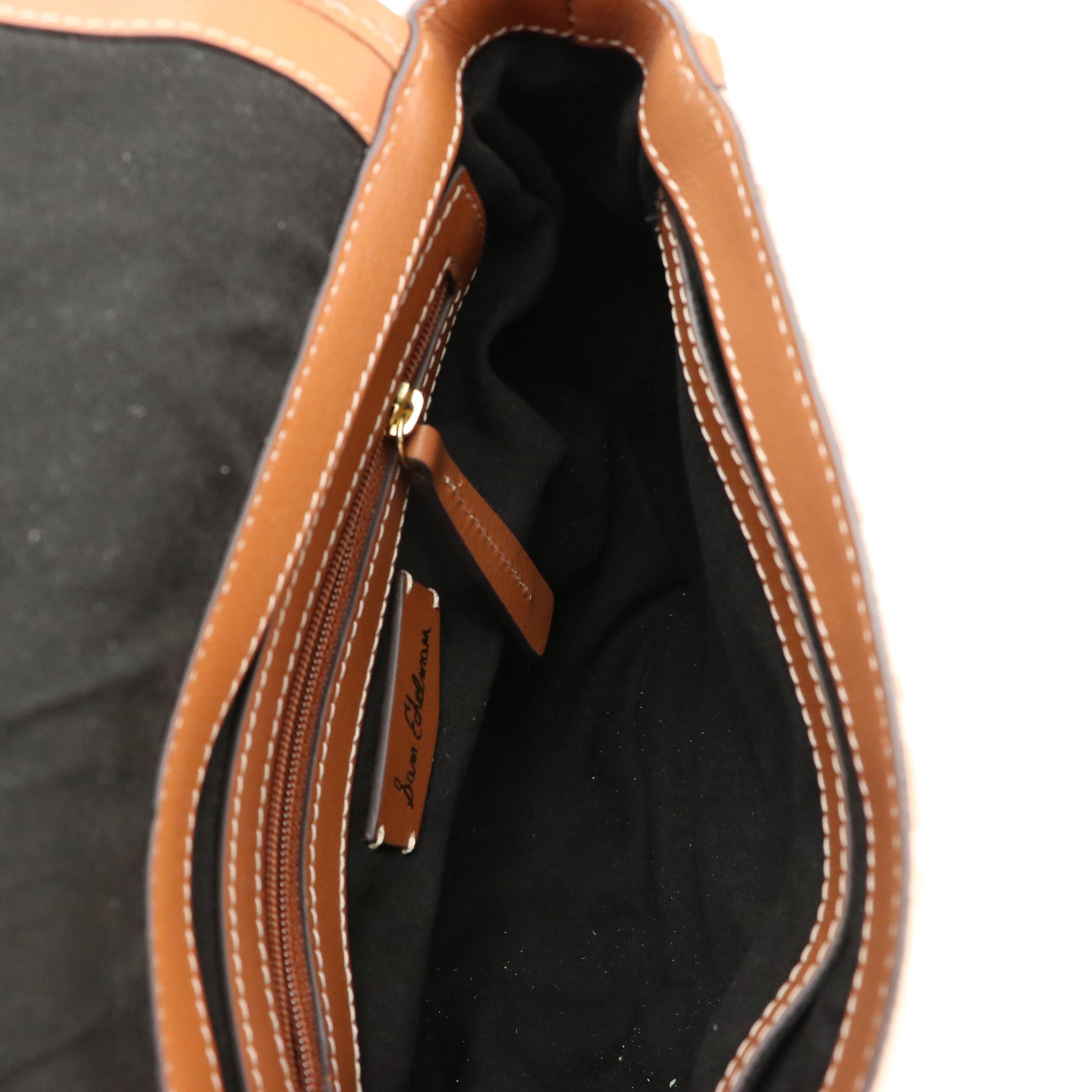 Tory Burch Gracie Striped Tote Bag & Sam Edelman Signature Saddle Crossbody Bag