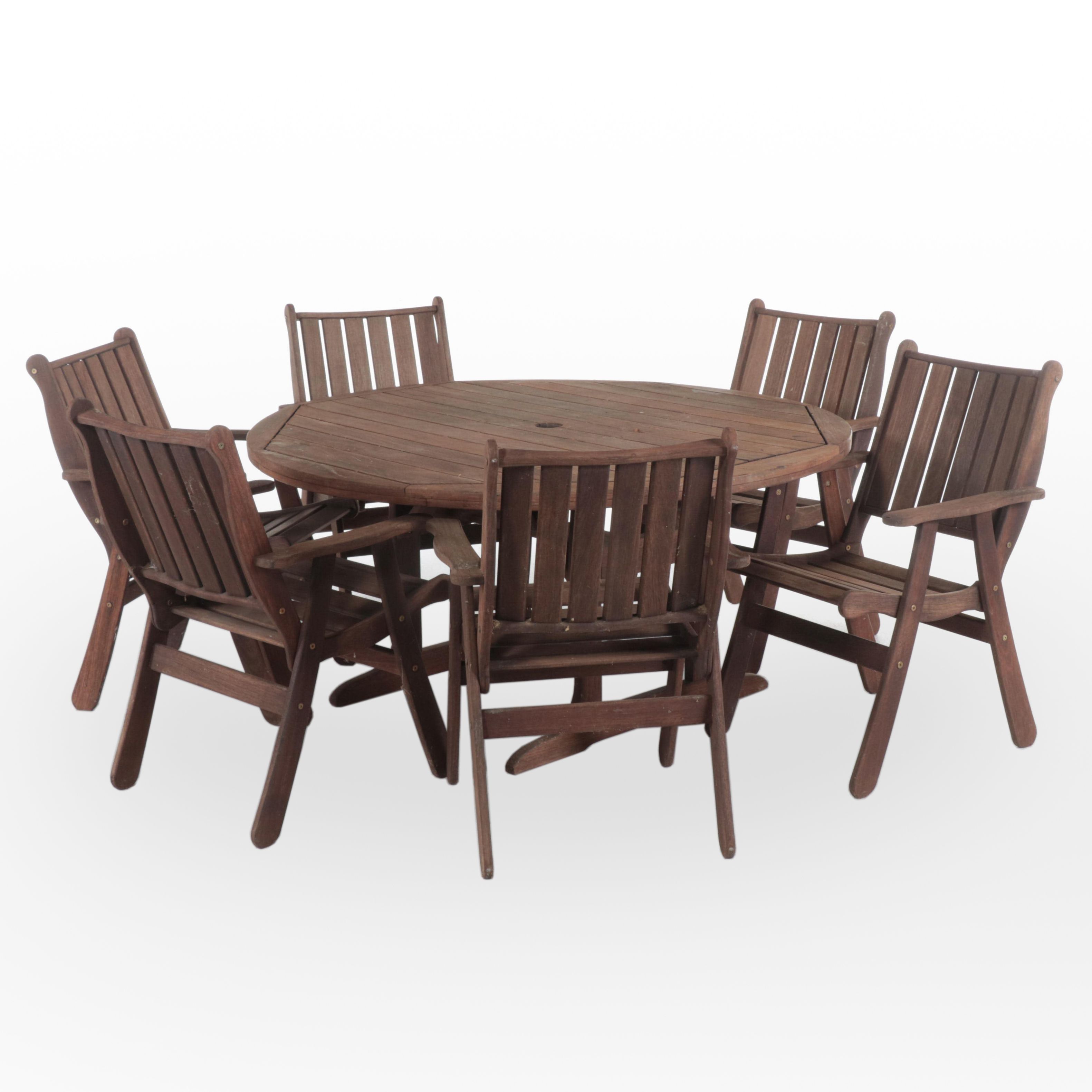 Jensen Jarrah Teak Patio Table and Chairs