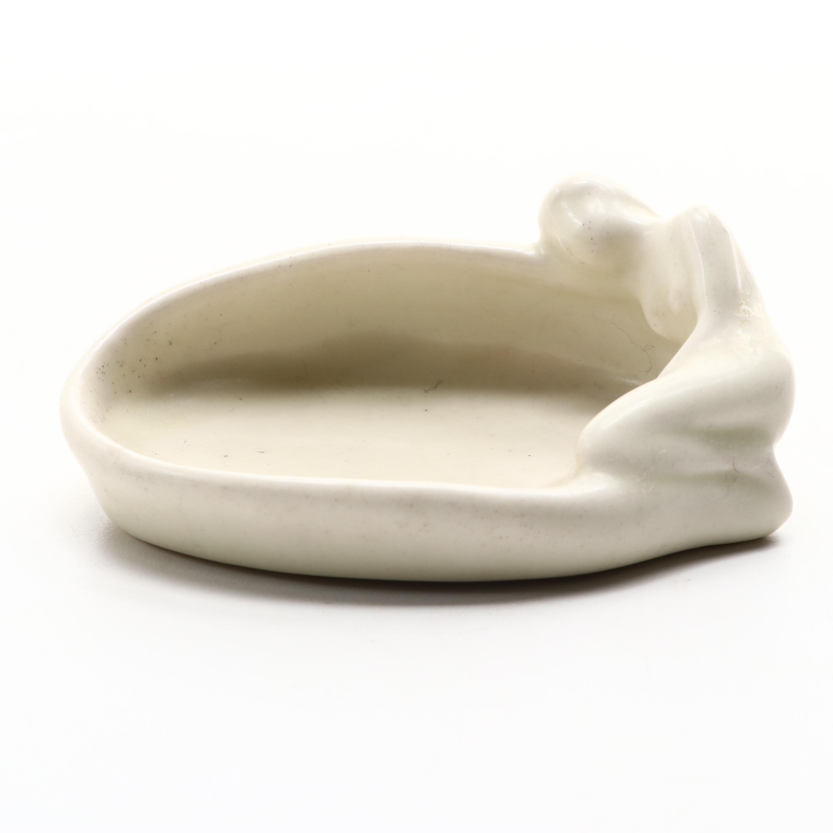 Rookwood Pottery Ceramic Vase and Figural Pin Tray, Early to Mid-20th Century