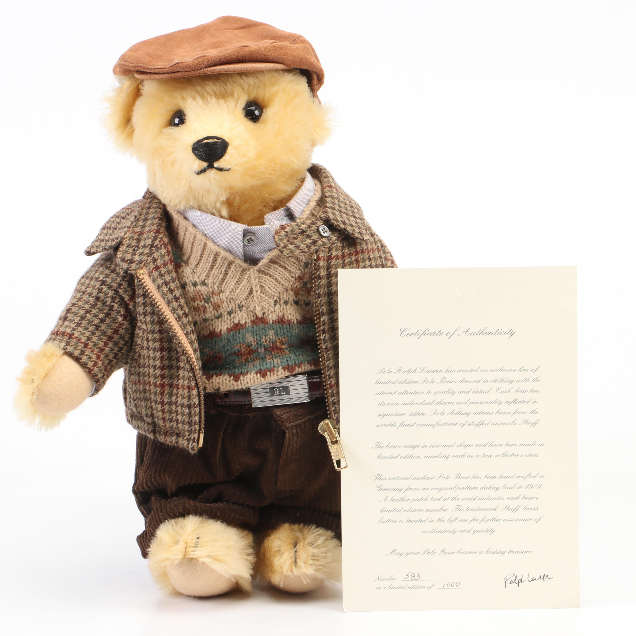 Limited Edition Ralph Lauren Polo for Steiff "Golf" Bear, circa 1990