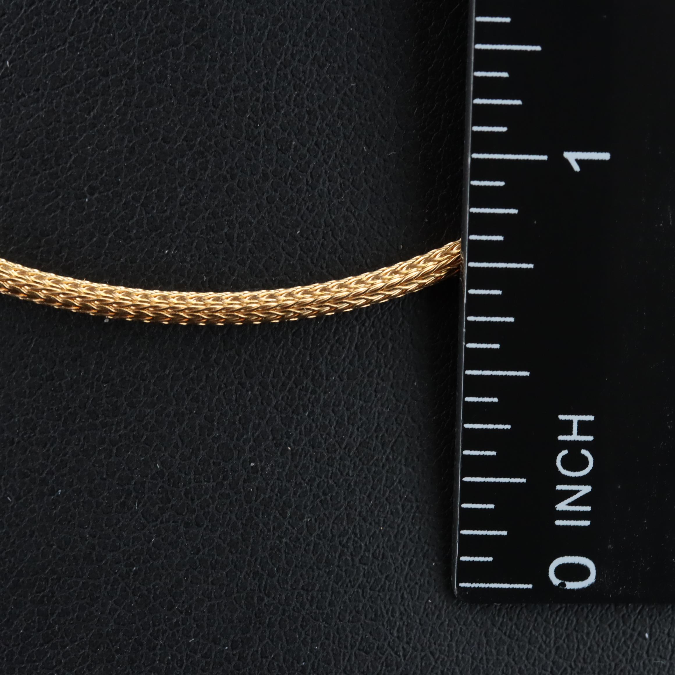 Italian 18K Foxtail Chain Necklace