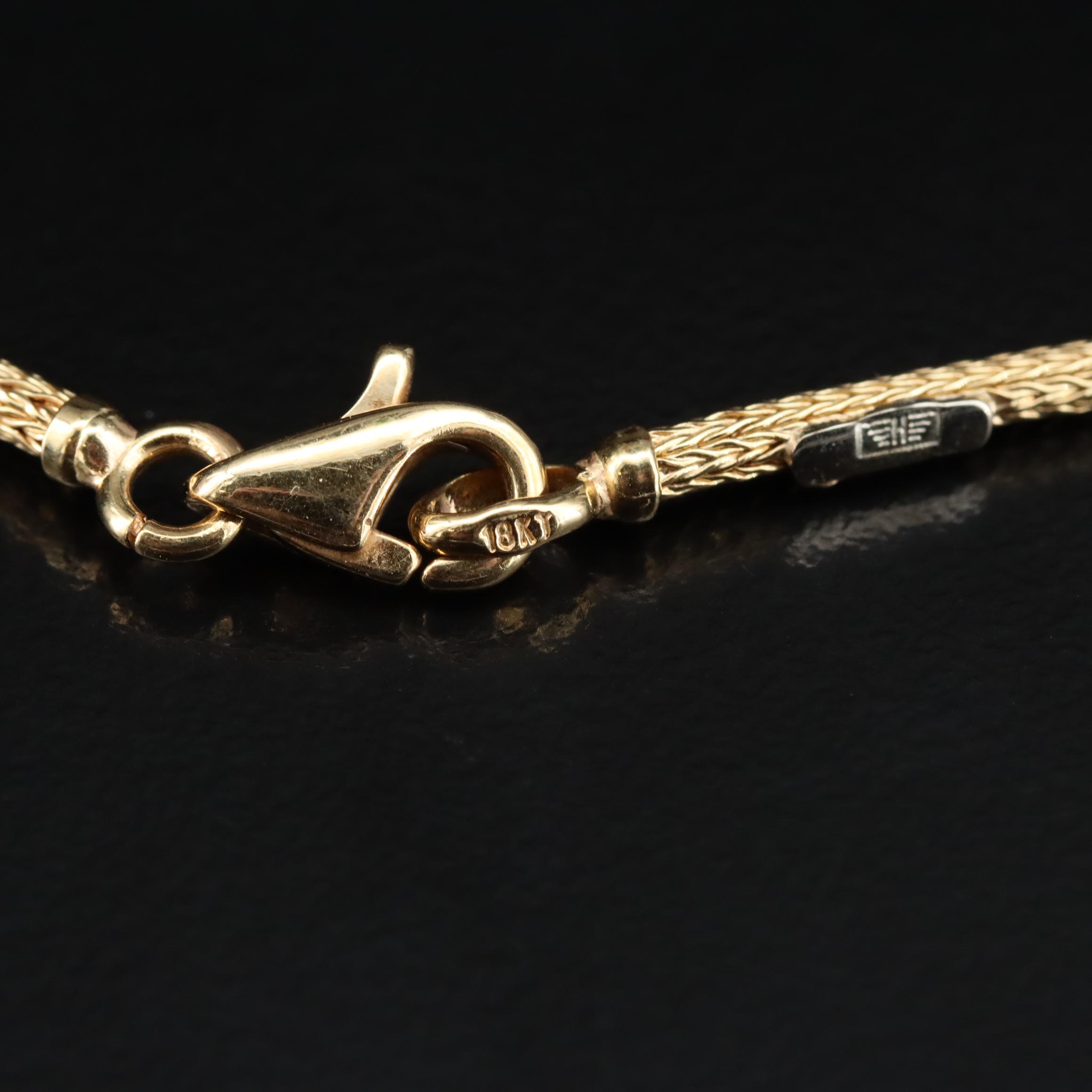 Italian 18K Foxtail Chain Necklace