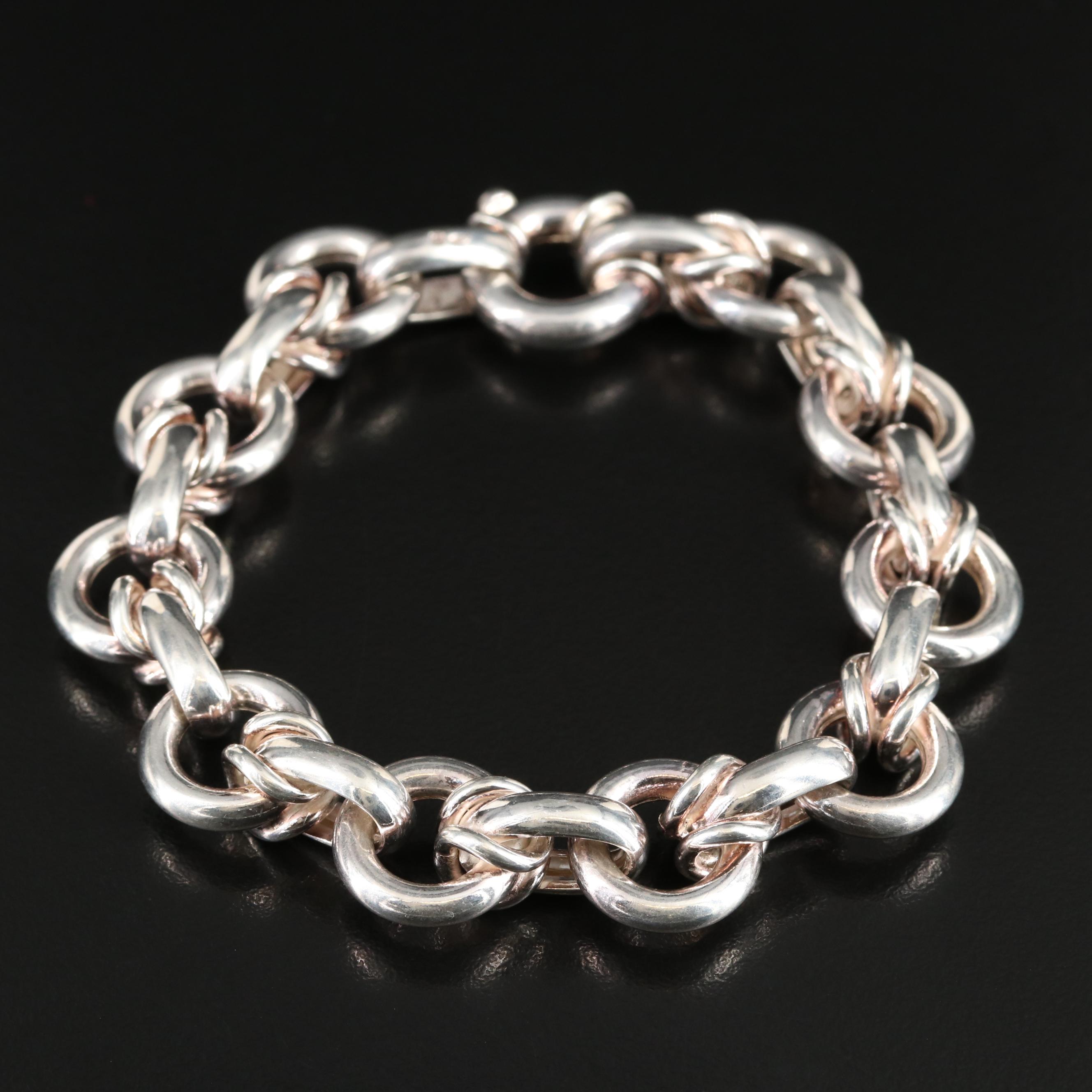 Sterling Fancy Link Bracelet