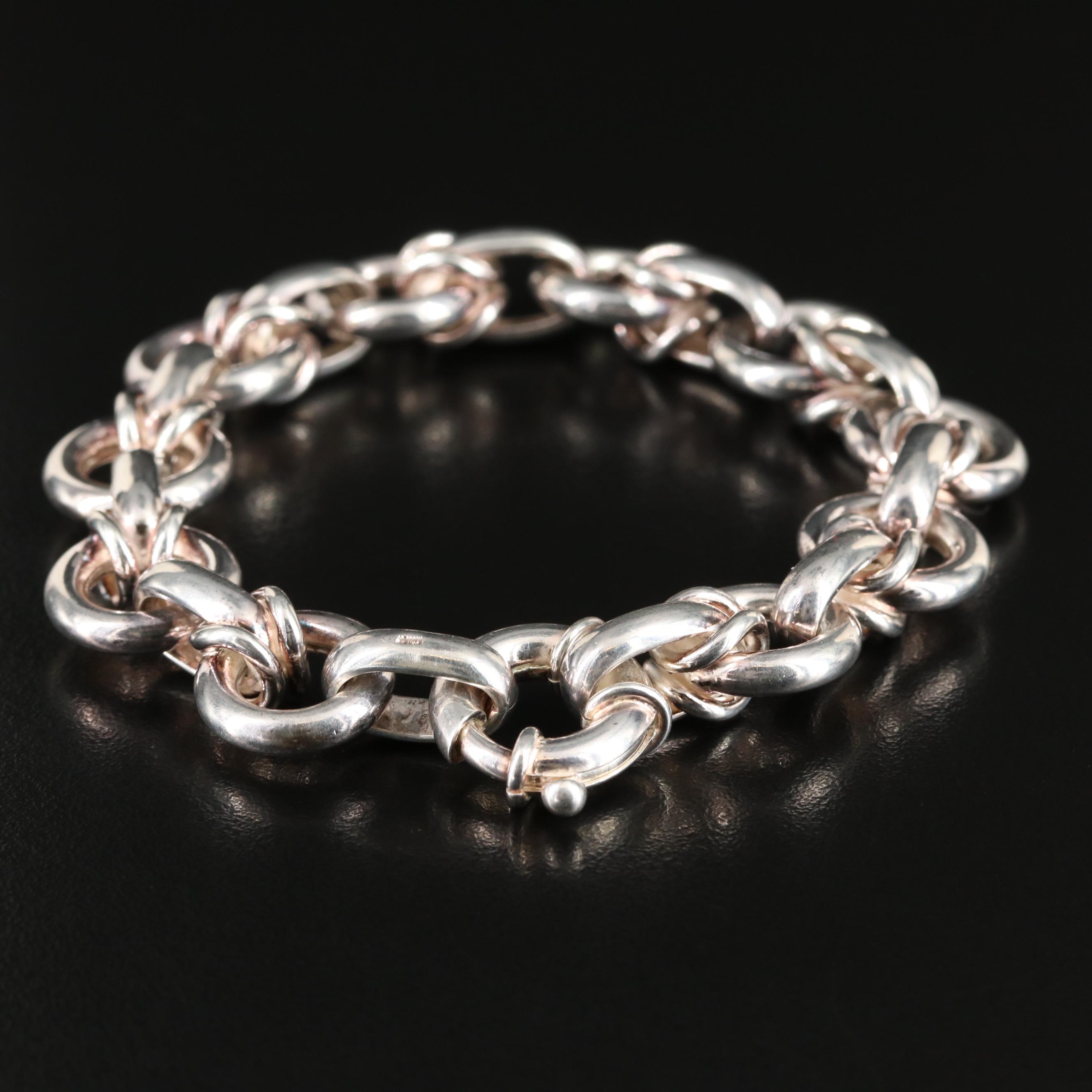 Sterling Fancy Link Bracelet