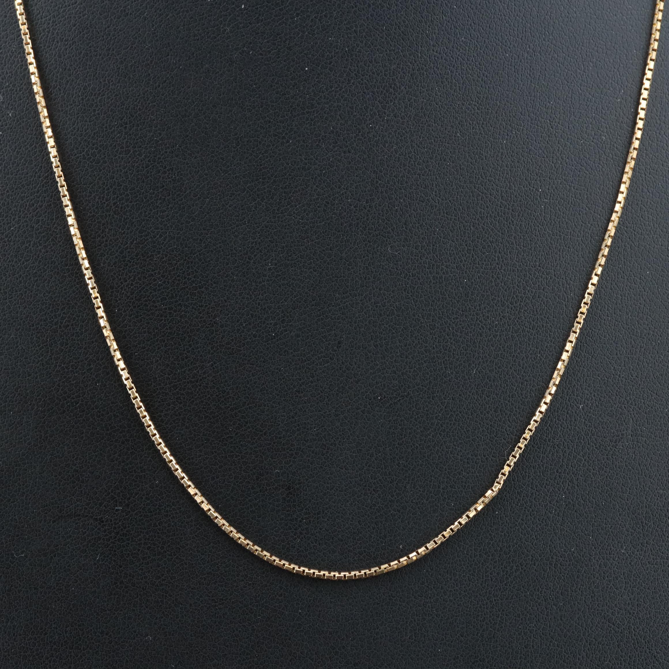 Italian 14K Box Chain Necklace