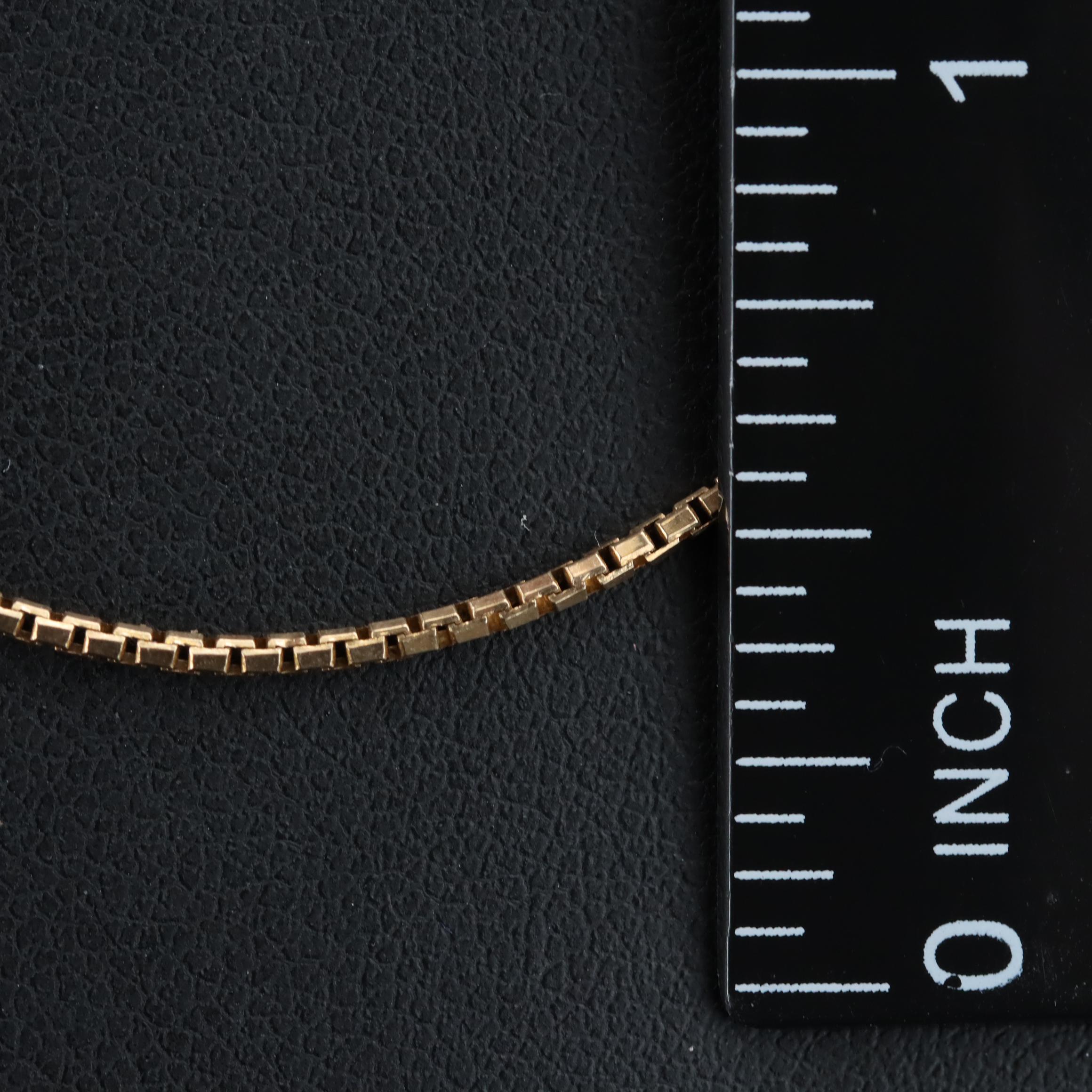 Italian 14K Box Chain Necklace