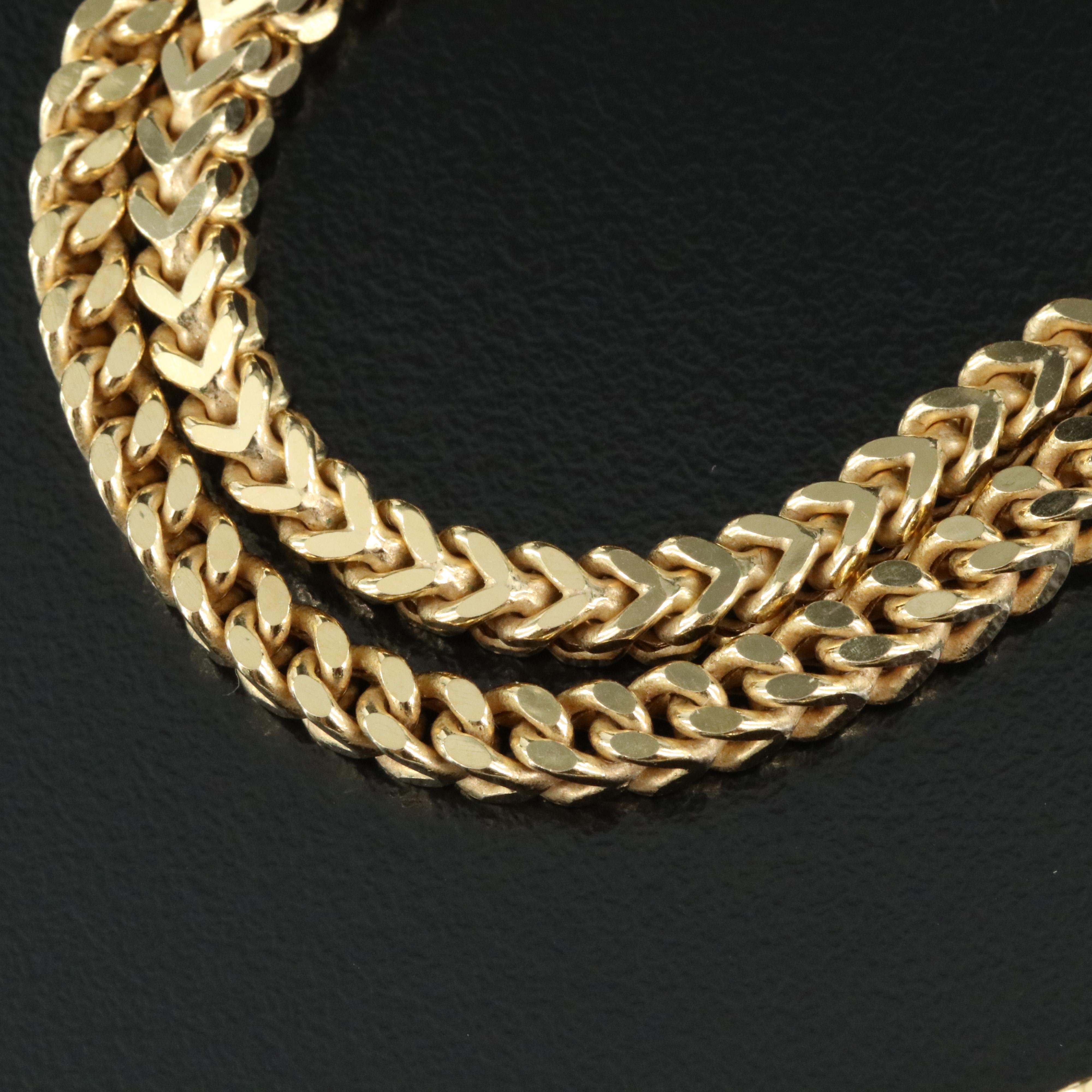 Italian 14K Square Curb Chain Necklace