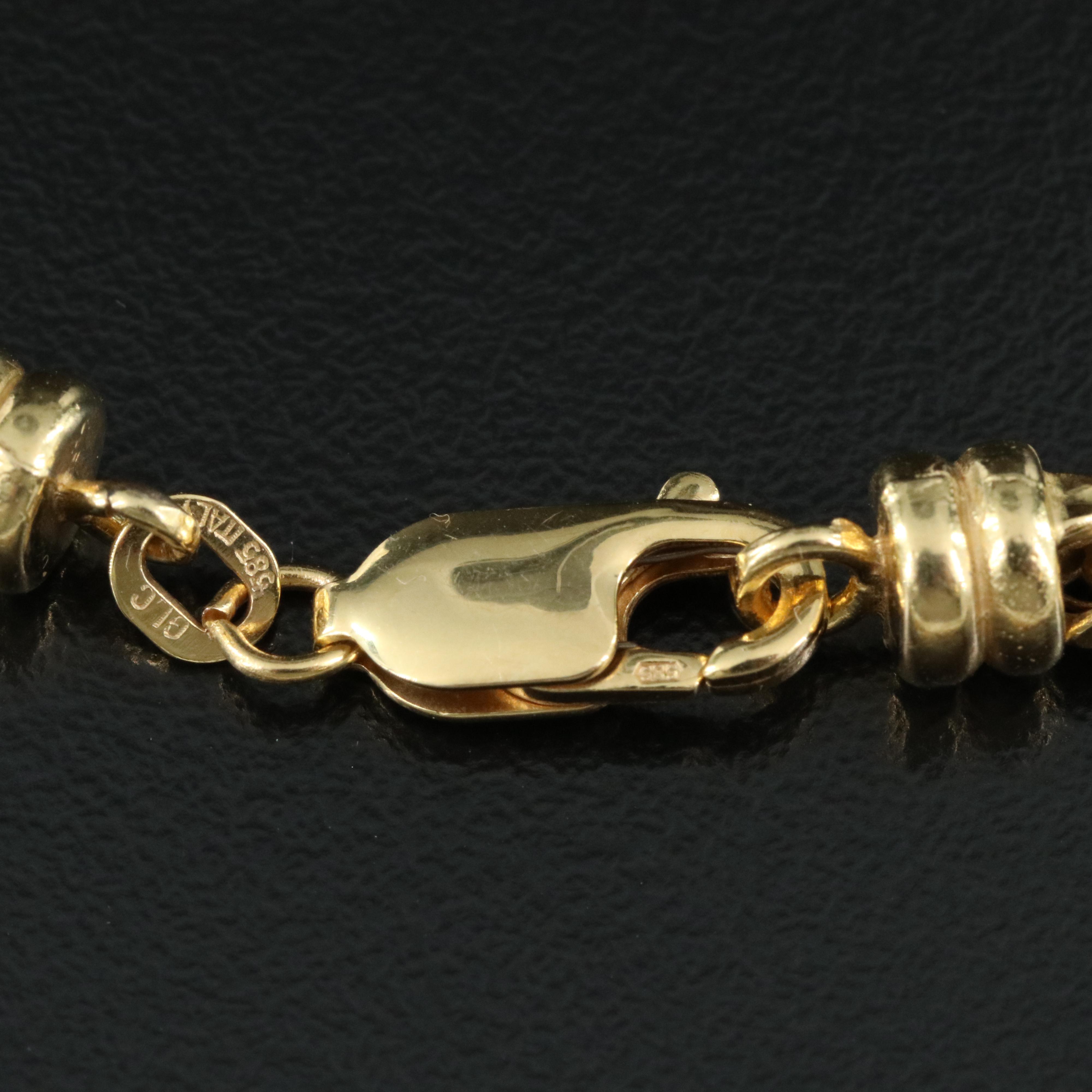 Italian 14K Square Curb Chain Necklace