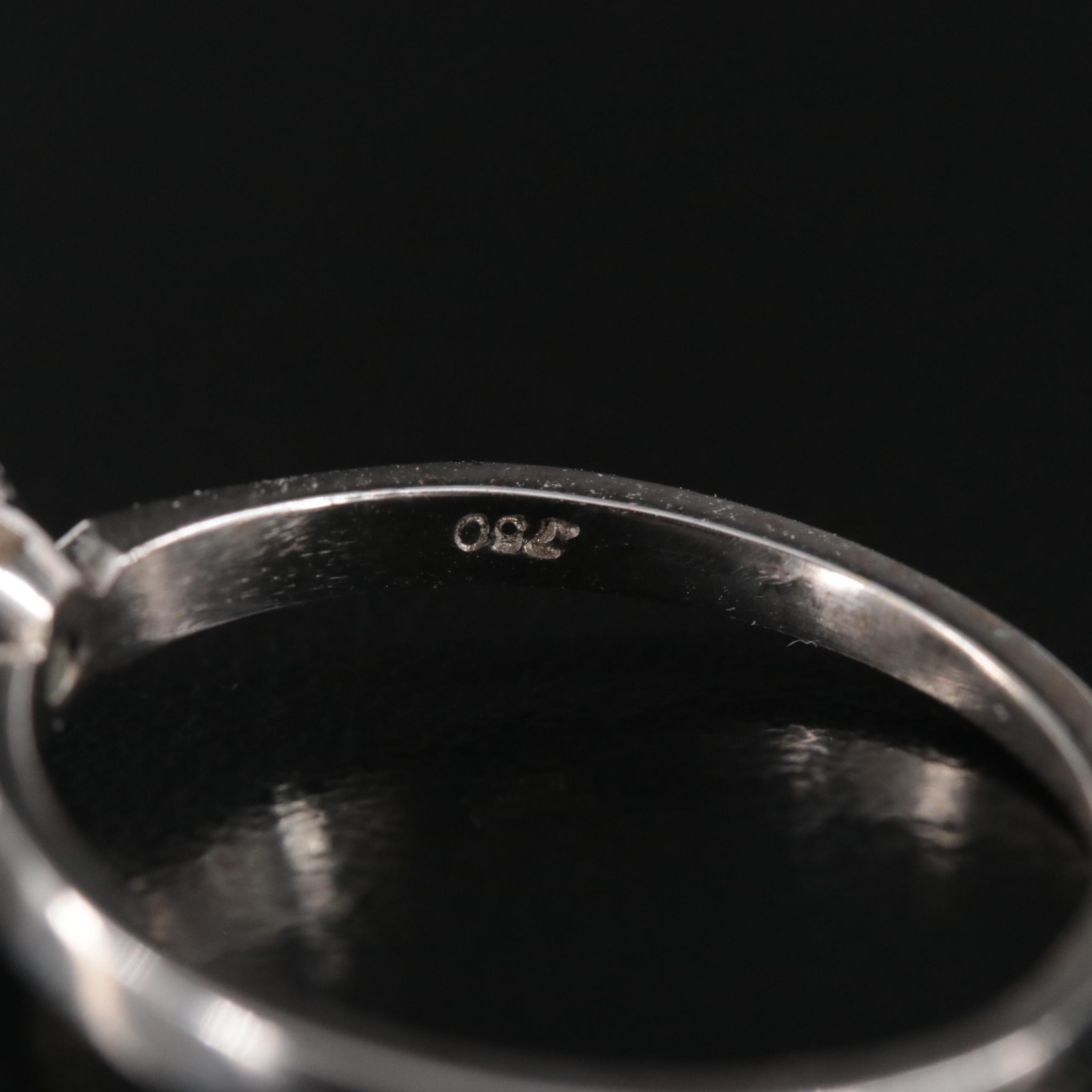 18K 2.52 CT (Origin Undetermined) Fancy Dark Blue Diamond Solitaire Ring