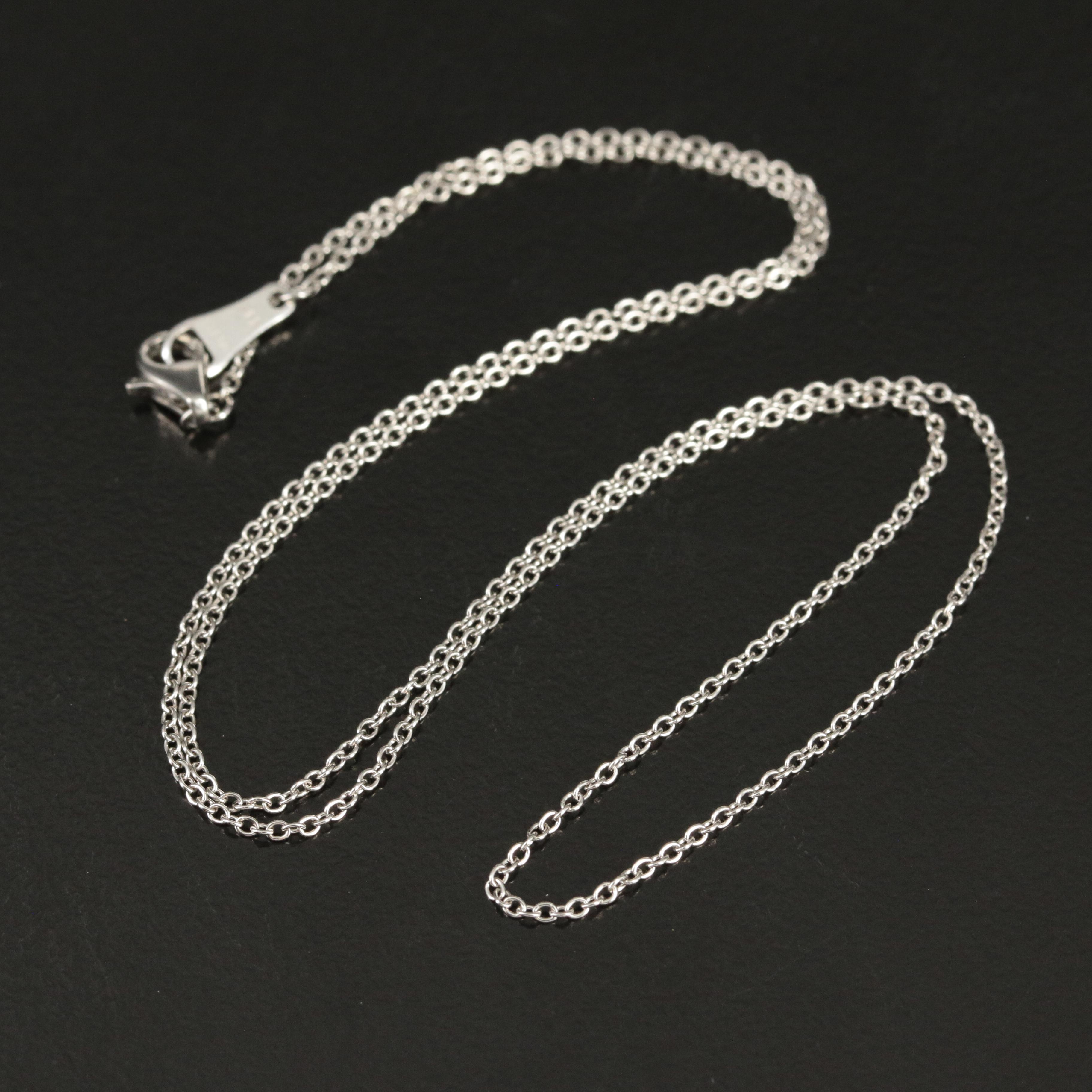 Platinum Cable Chain Necklace