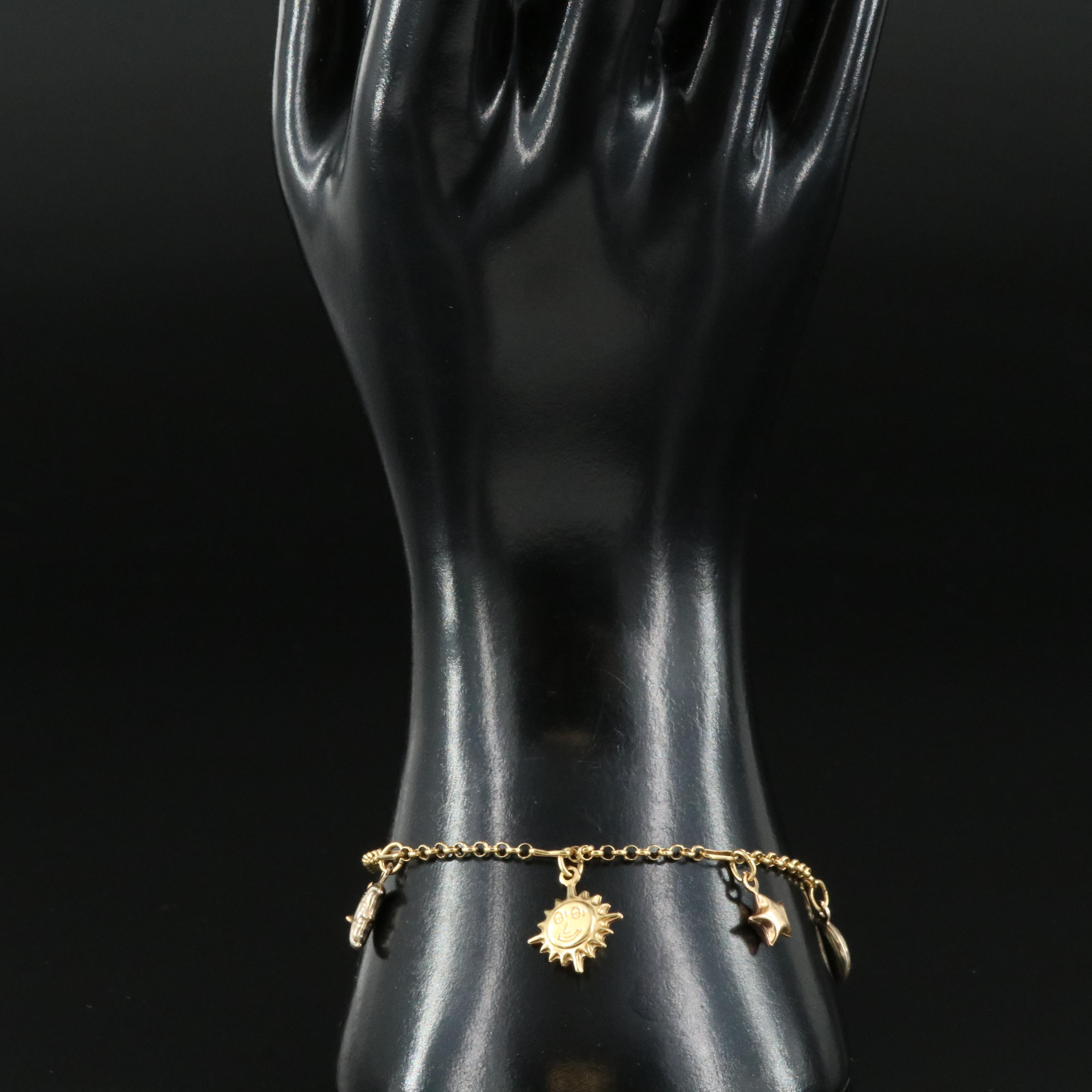 14K Celestial Charm Bracelet