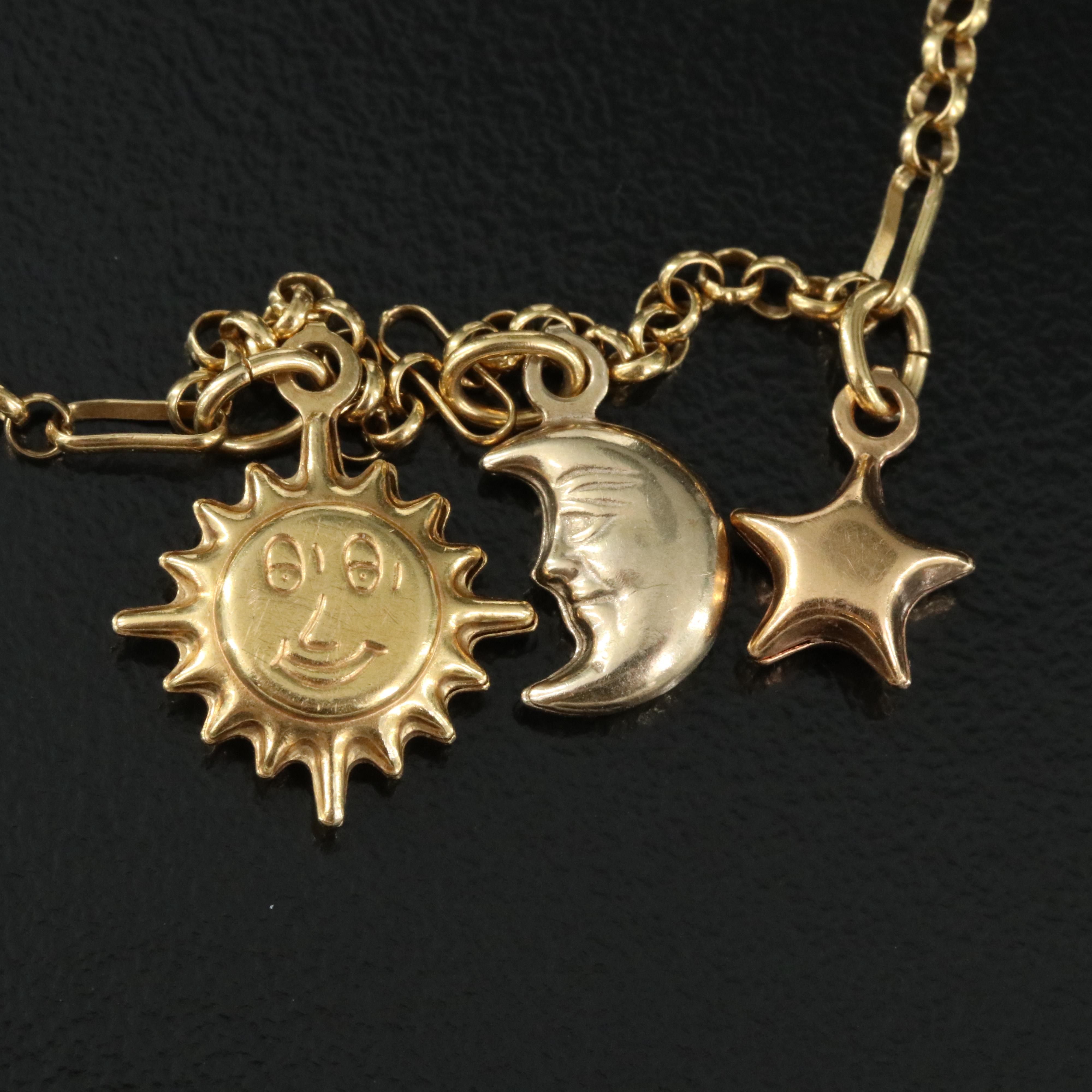 14K Celestial Charm Bracelet