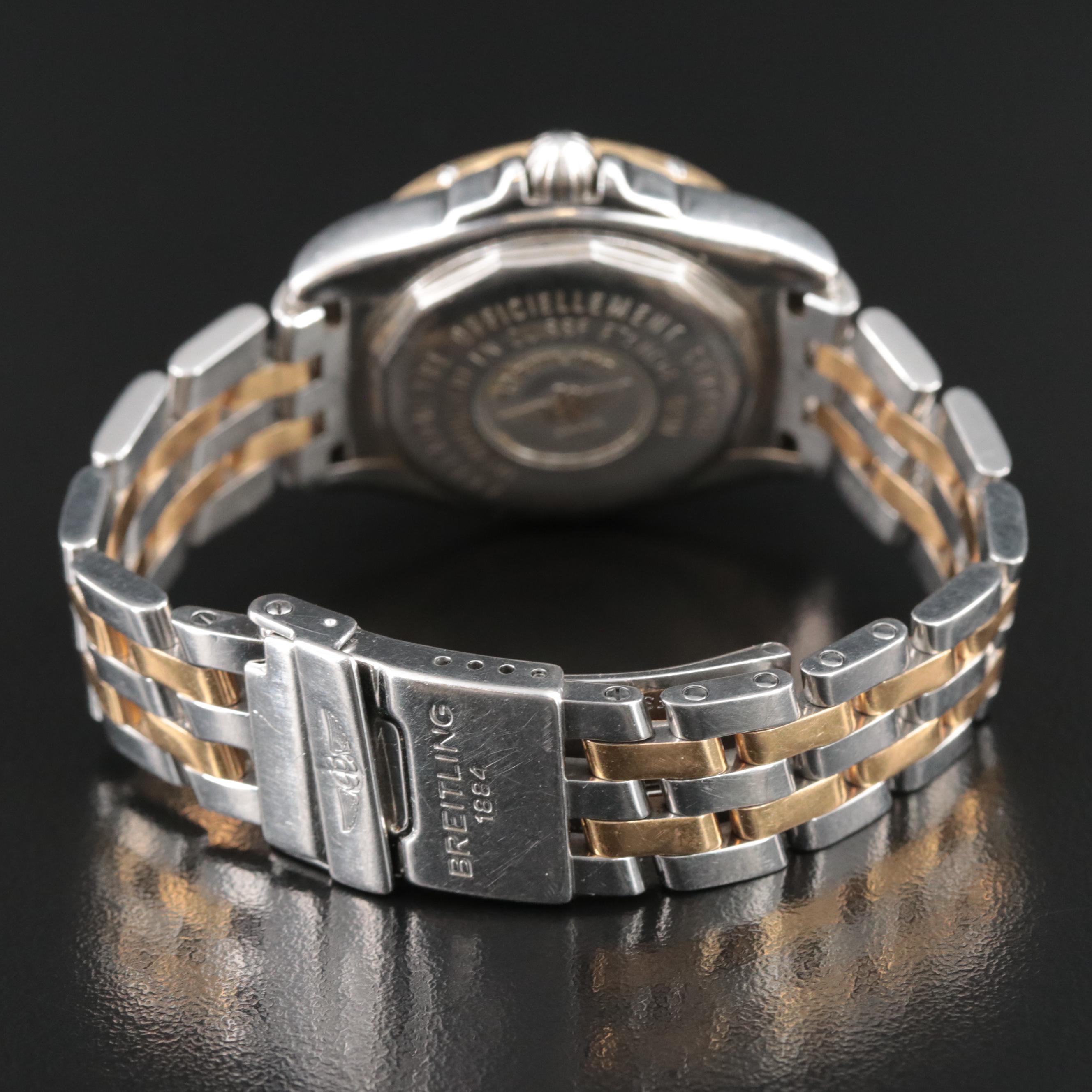 2004 Breitling Cockpit Quartz Watch with Mother-of-Pearl and Diamond Dial