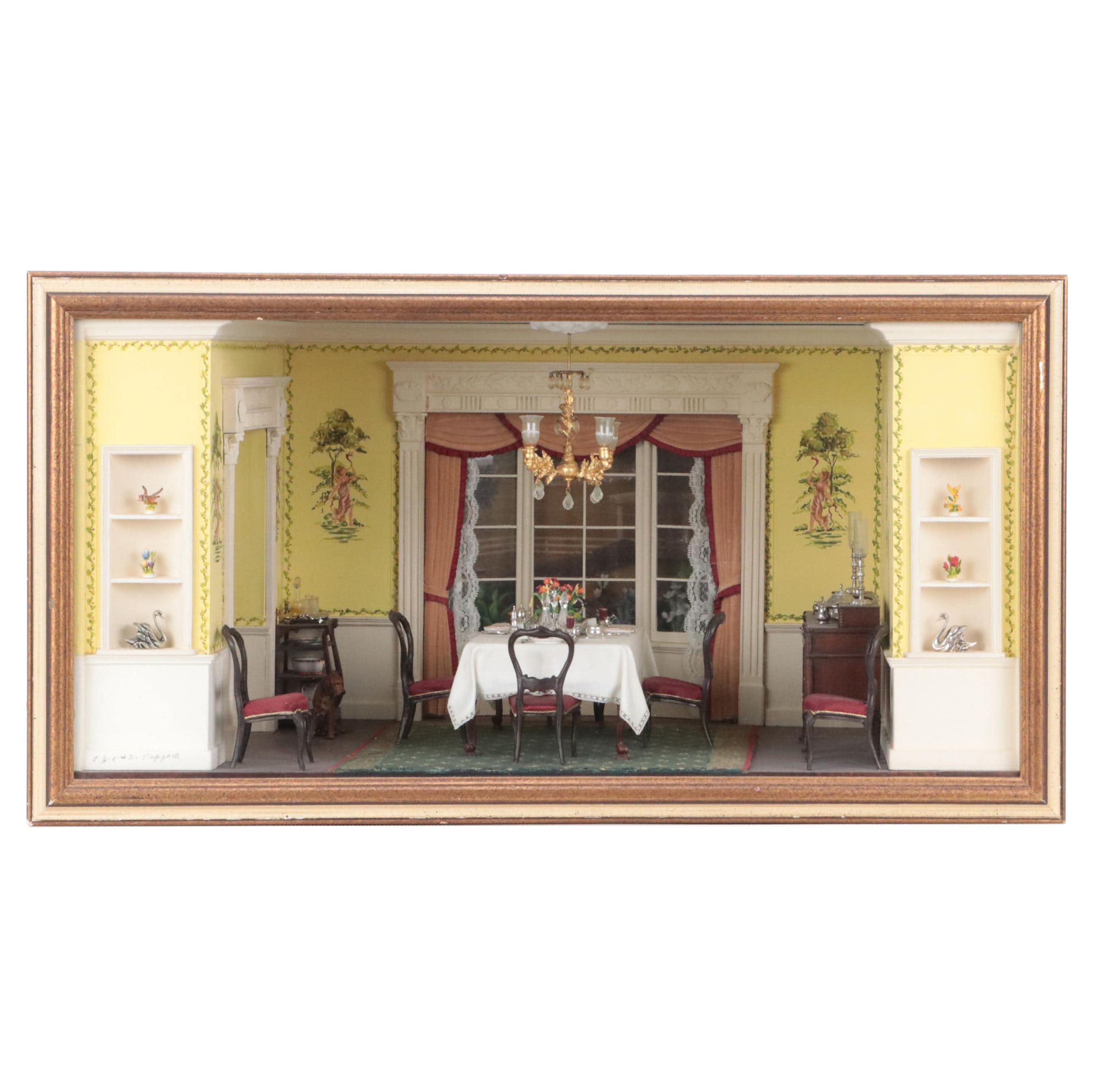 Eugene and Henry Kupjack Diorama of a Georgian Breakfast Room