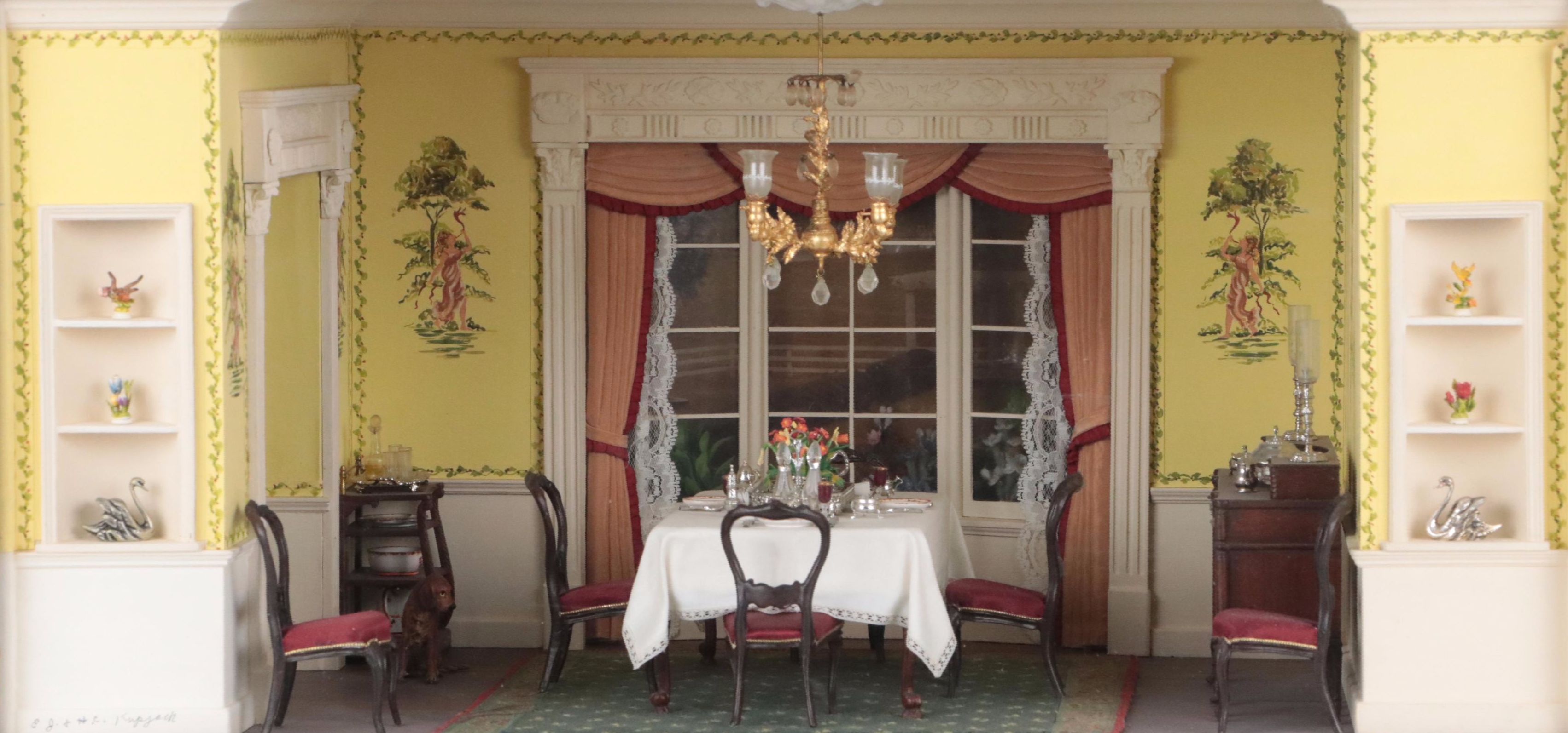 Eugene and Henry Kupjack Diorama of a Georgian Breakfast Room