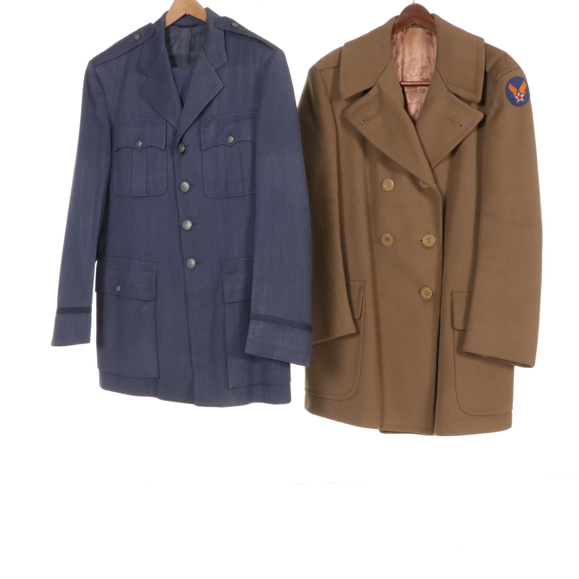 Vintage U.S. Air Force Uniform Dress Suits, Coats and Flight Suit