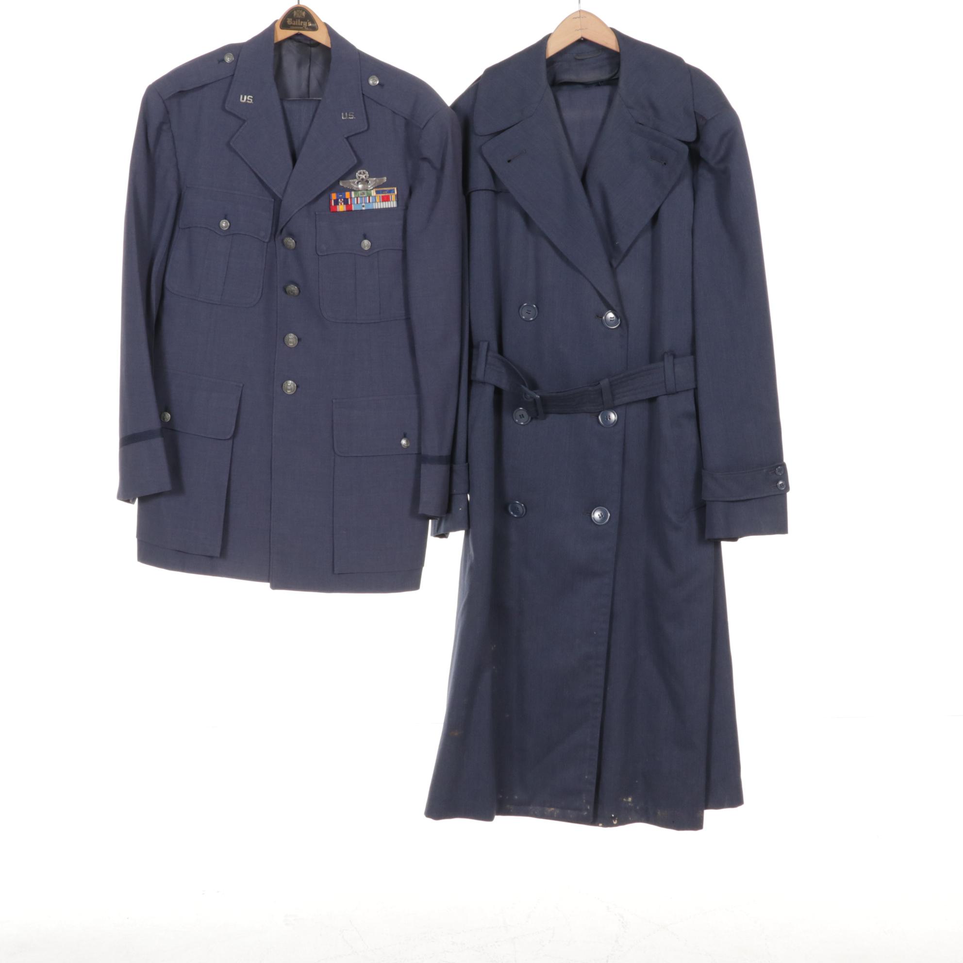 Vintage U.S. Air Force Uniform Dress Suits, Coats and Flight Suit