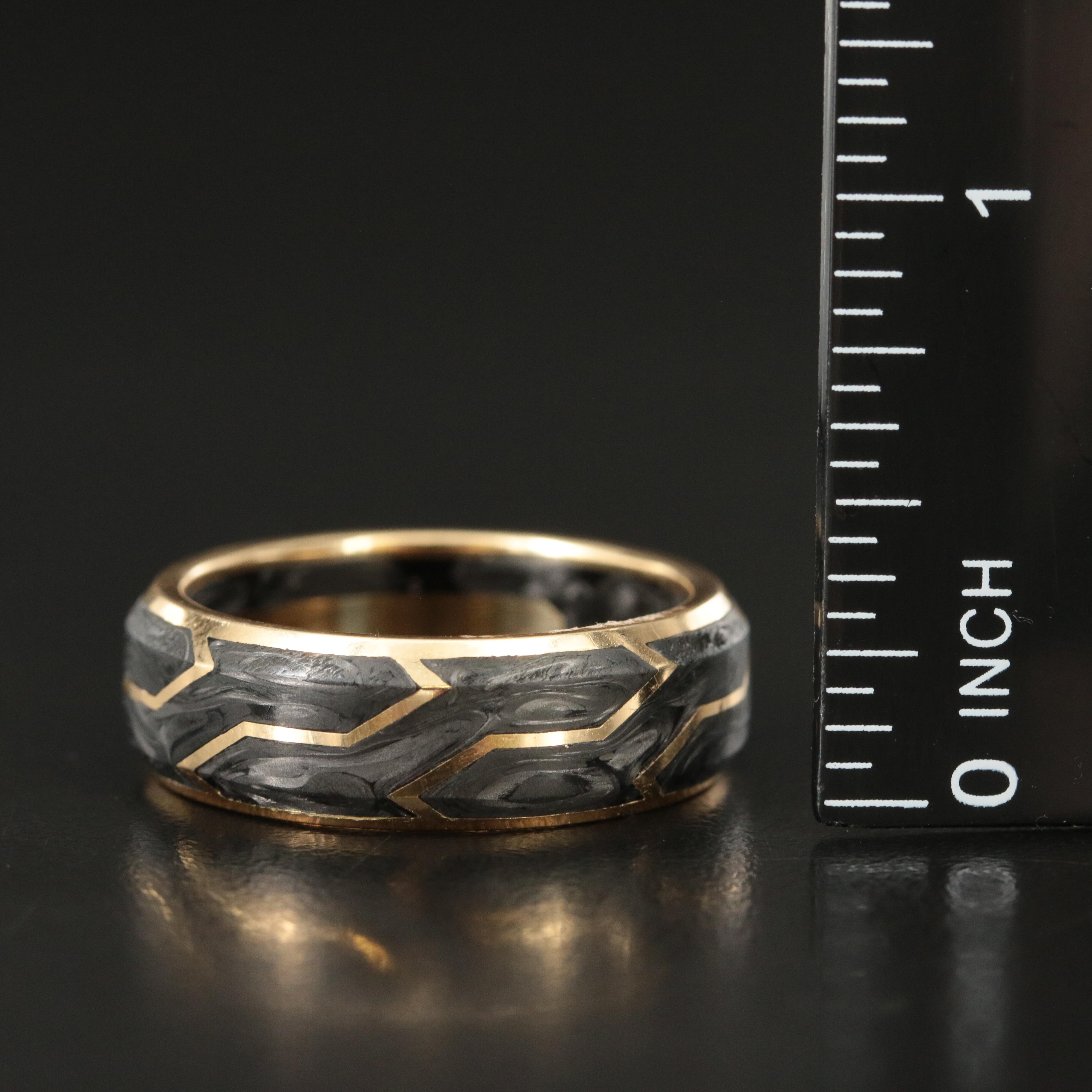 David Yurman 18K Forged Carbon Band