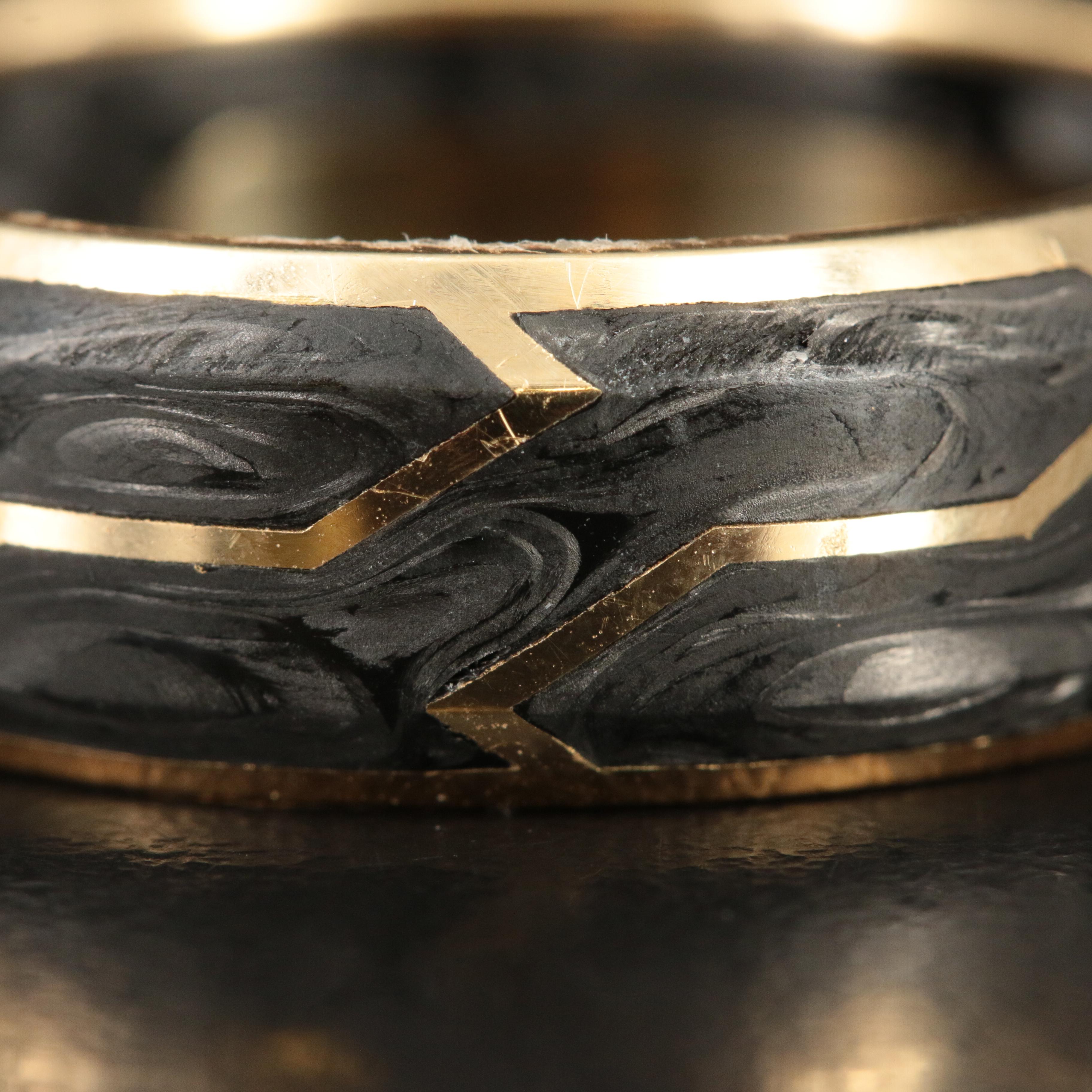 David Yurman 18K Forged Carbon Band