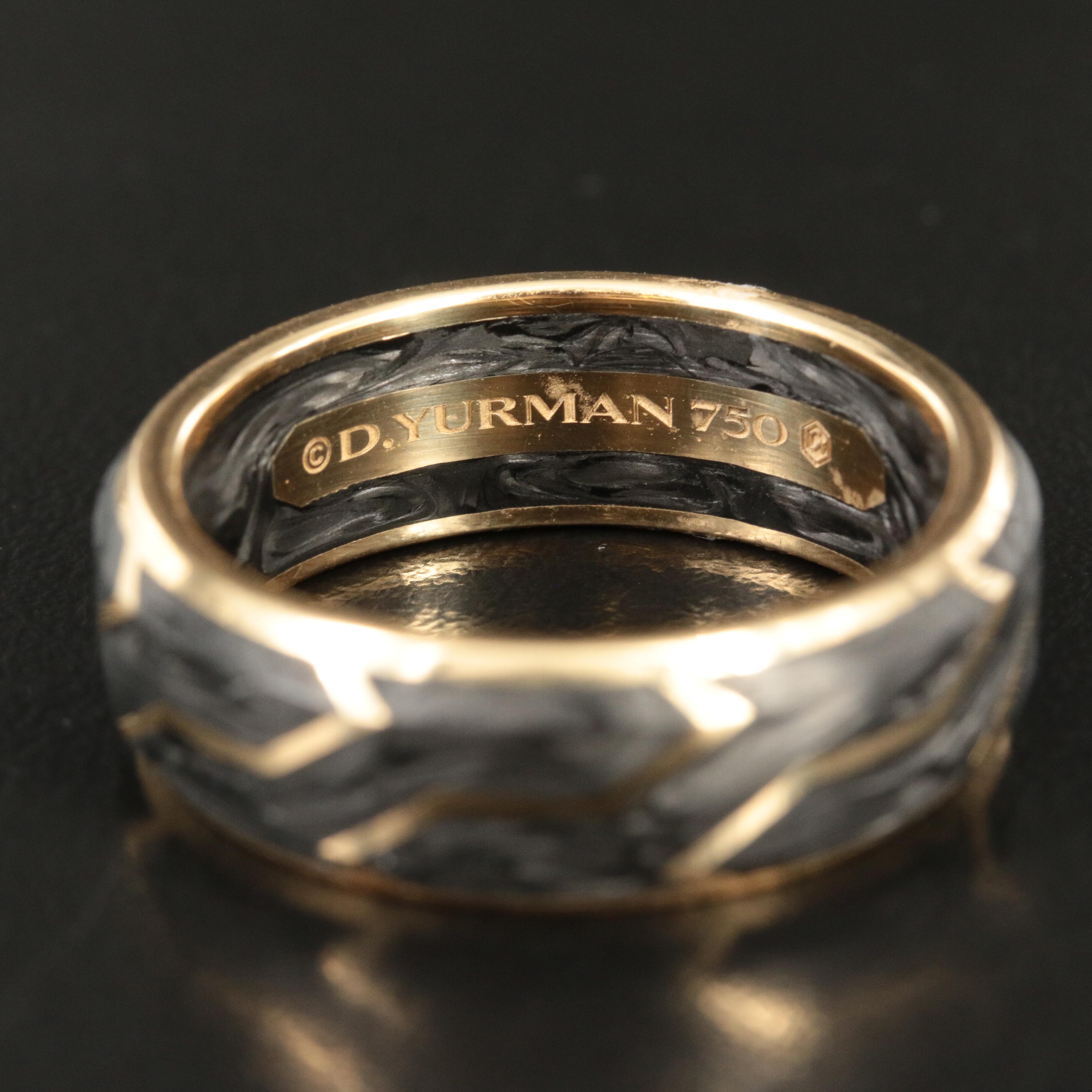 David Yurman 18K Forged Carbon Band