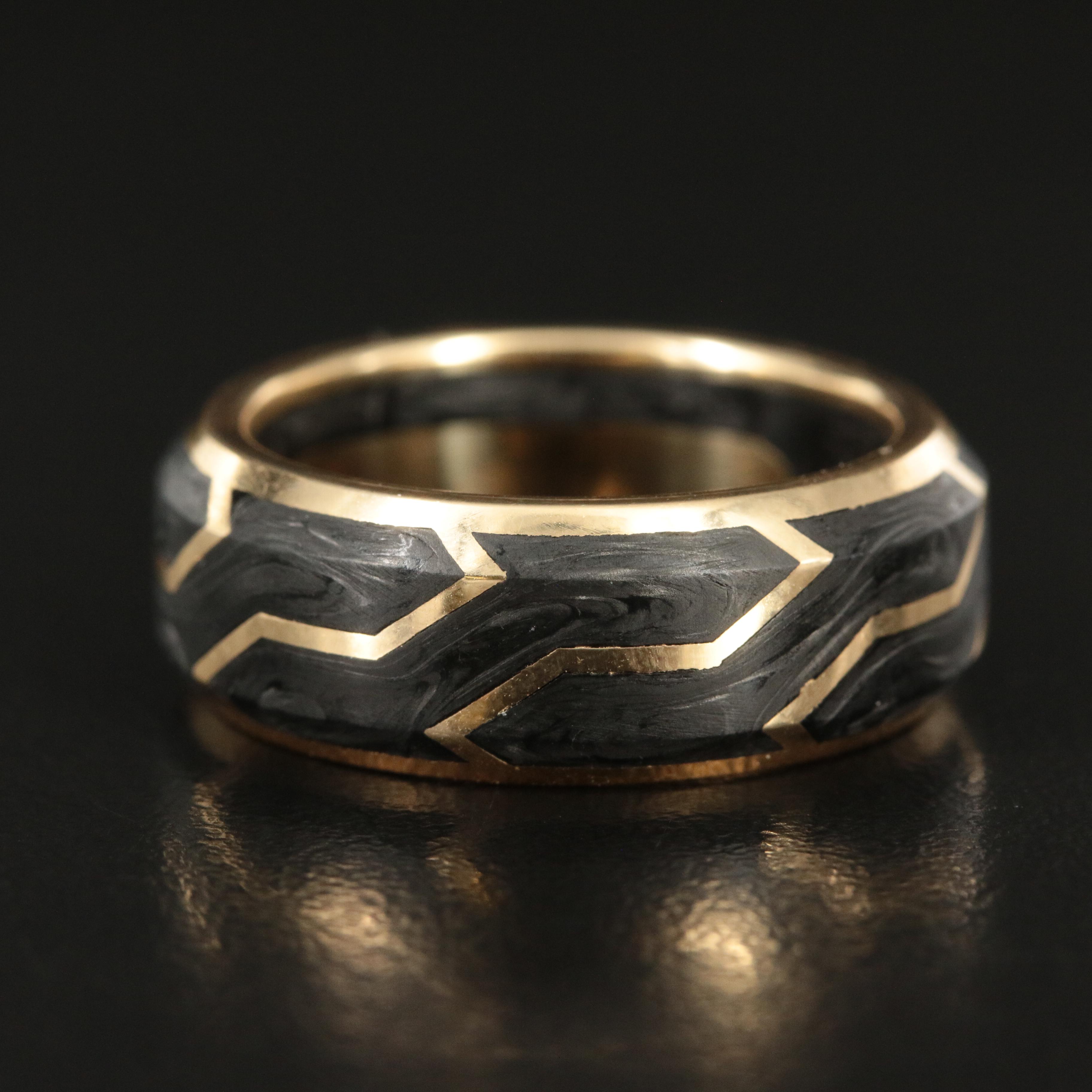 David Yurman 18K Forged Carbon Band