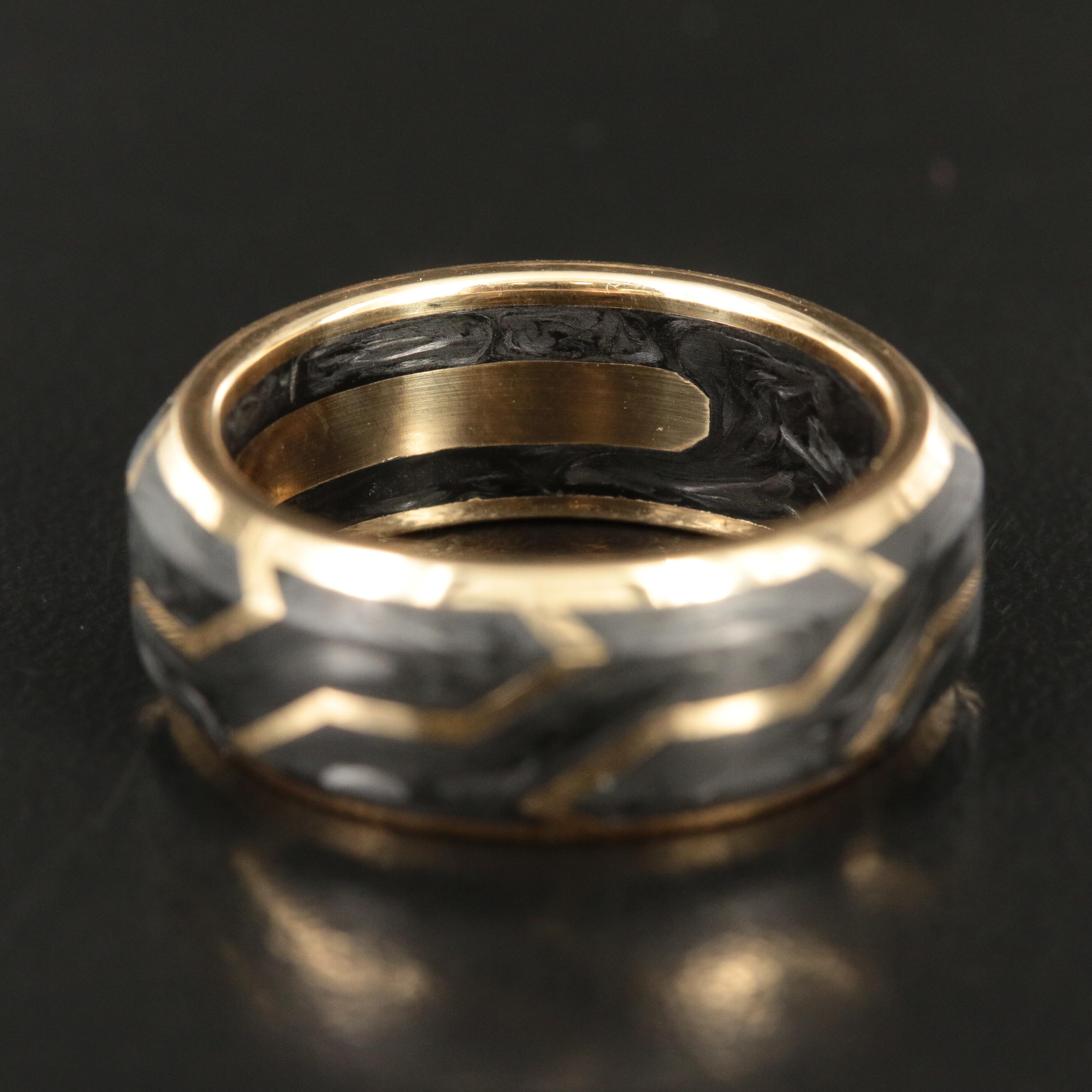 David Yurman 18K Forged Carbon Band