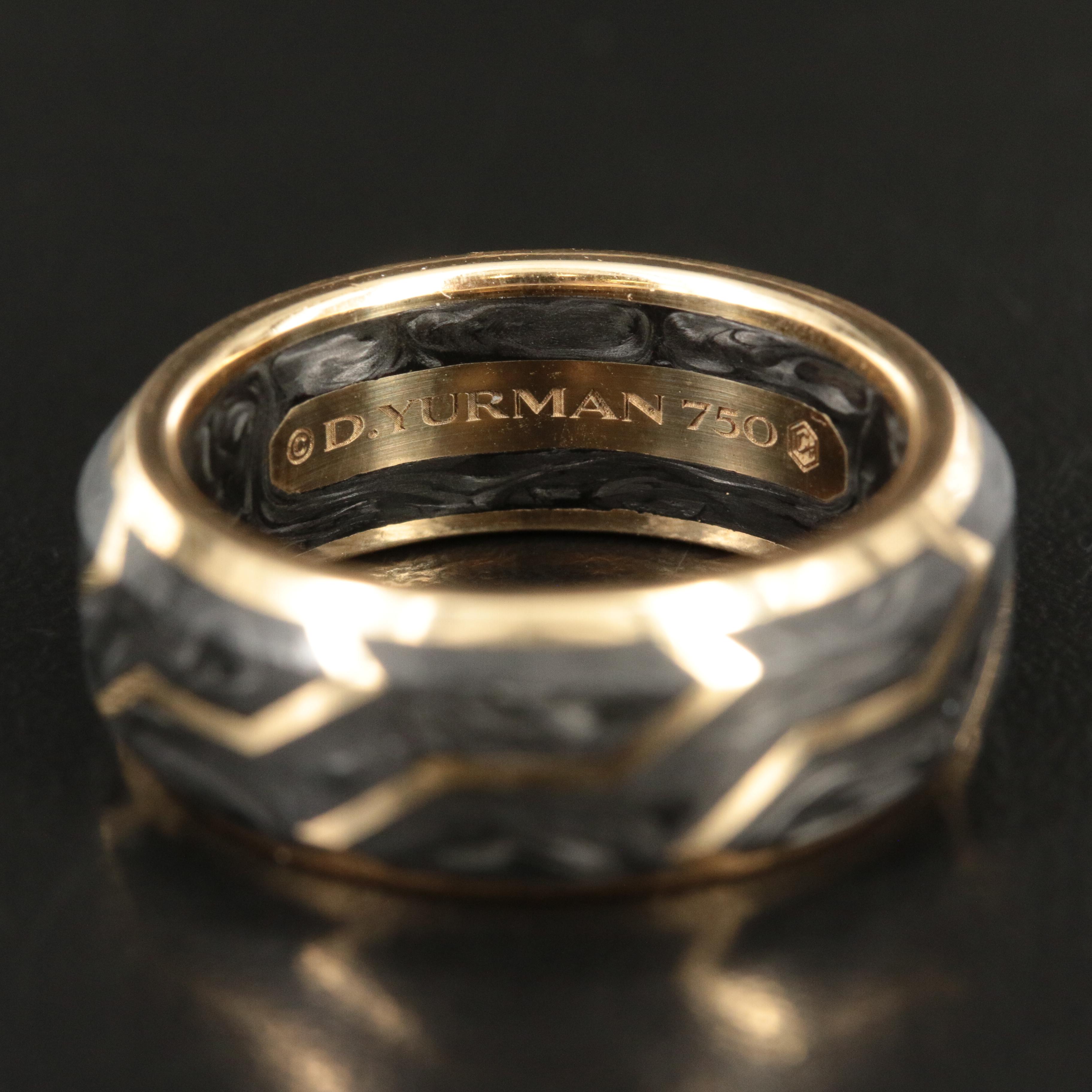 David Yurman 18K Forged Carbon Band