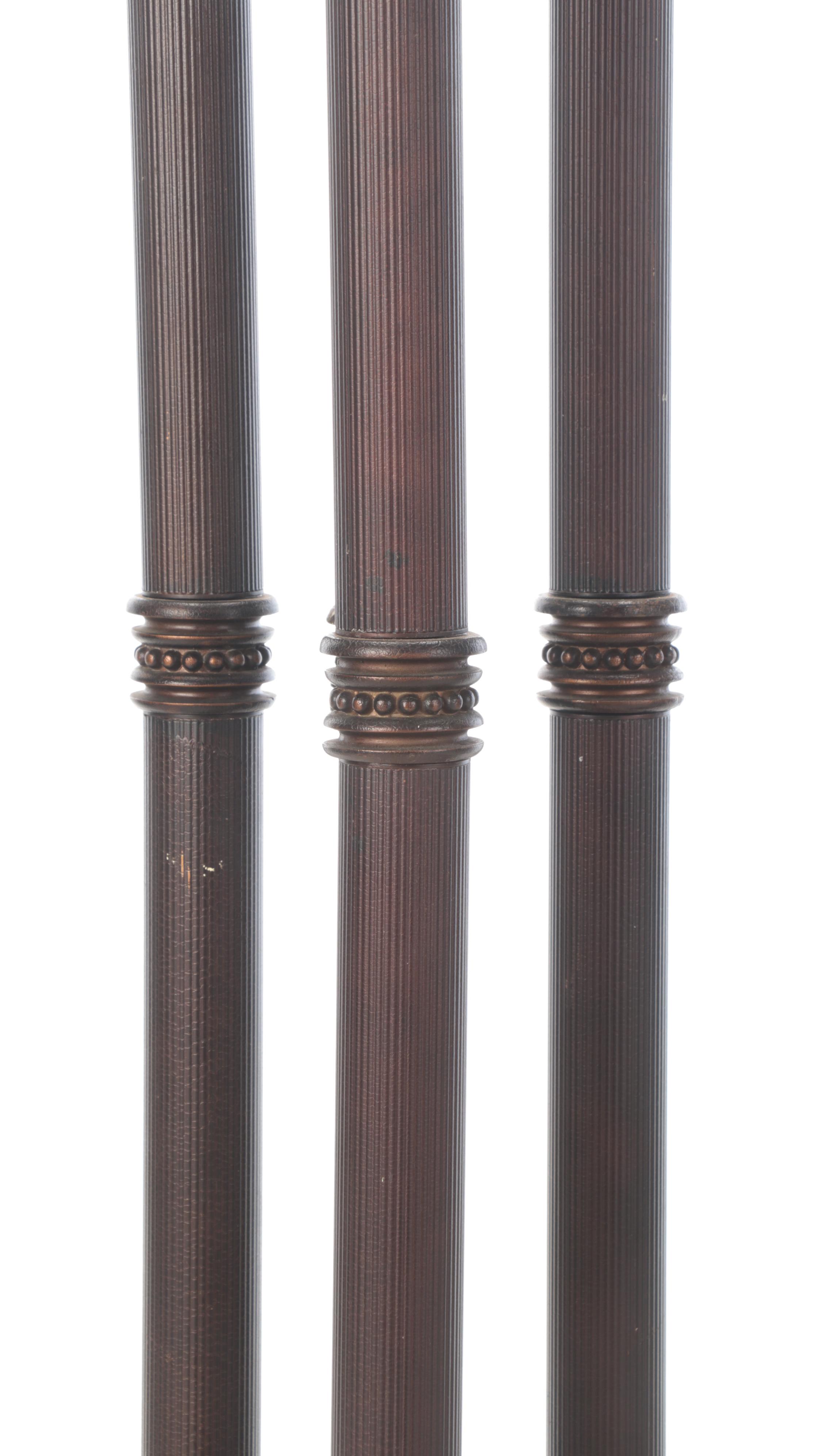 Oil Rubbed Bronze Finish Column Torchiere Floor Lamps, Contemporary