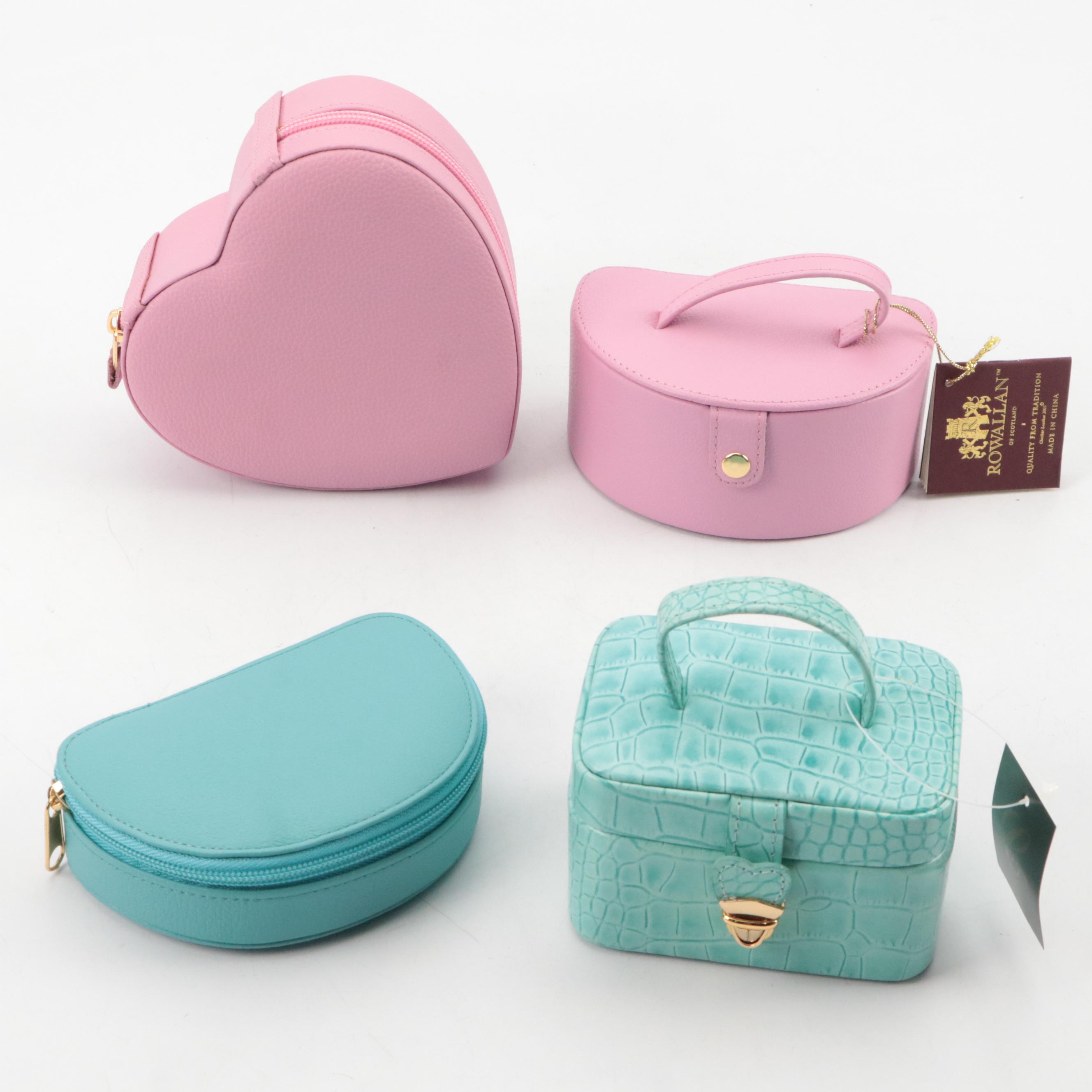 Rowallan and Collectives Bonded Leather Travel Jewelry Boxes