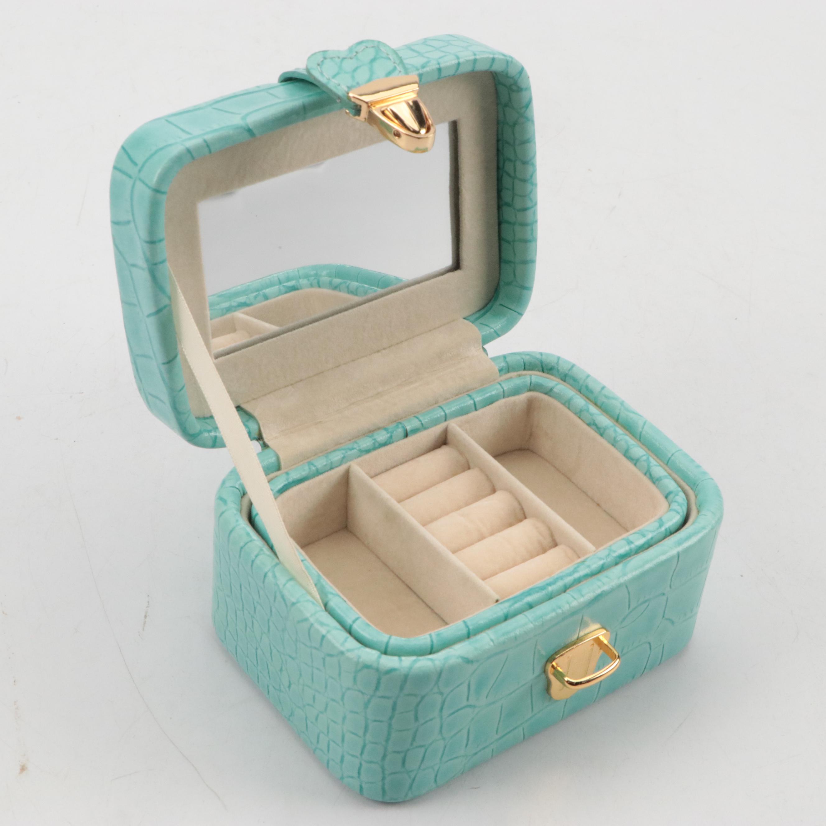 Rowallan and Collectives Bonded Leather Travel Jewelry Boxes