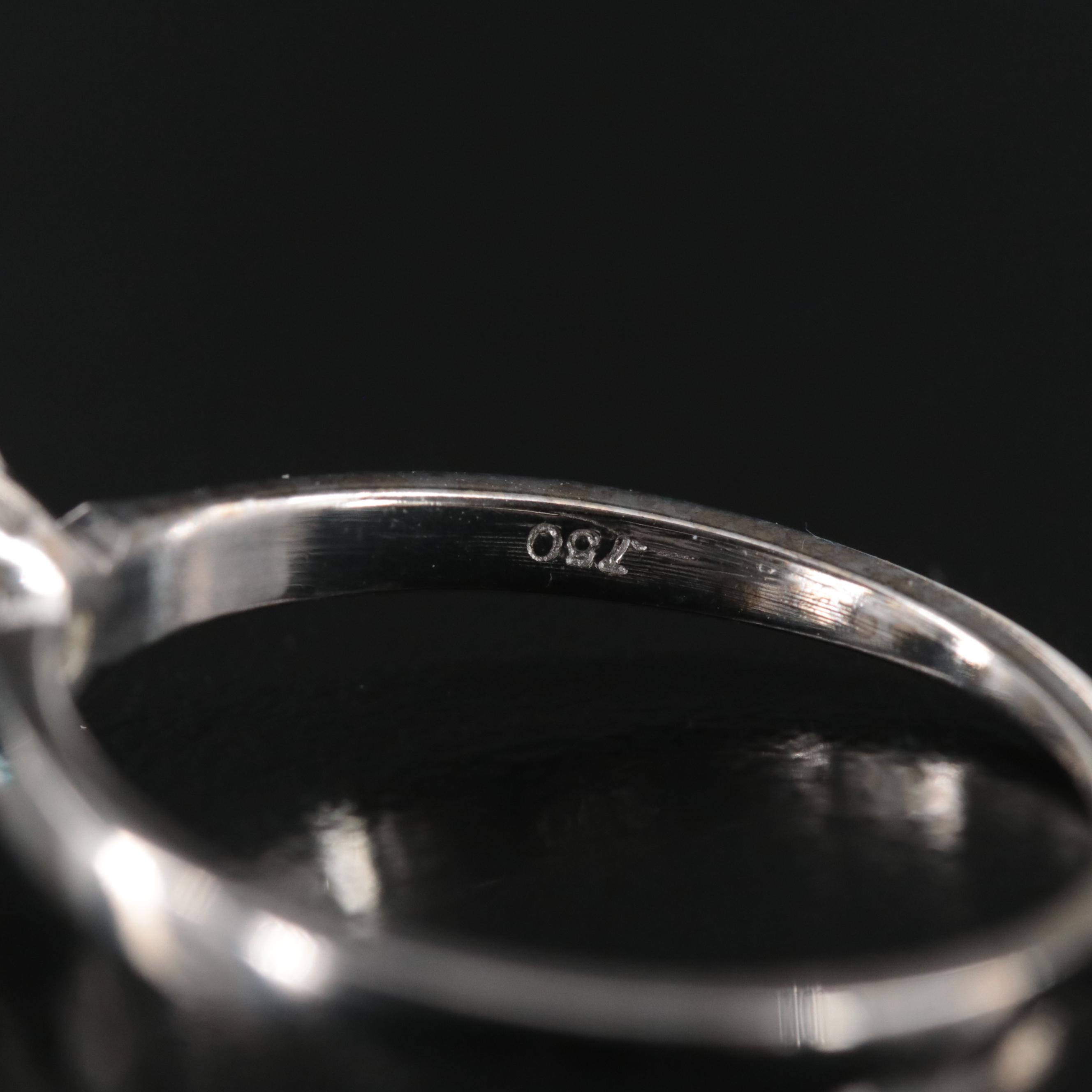 18K 1.96 CT (Origin Undetermined) Fancy Dark Blue Diamond Solitaire Ring