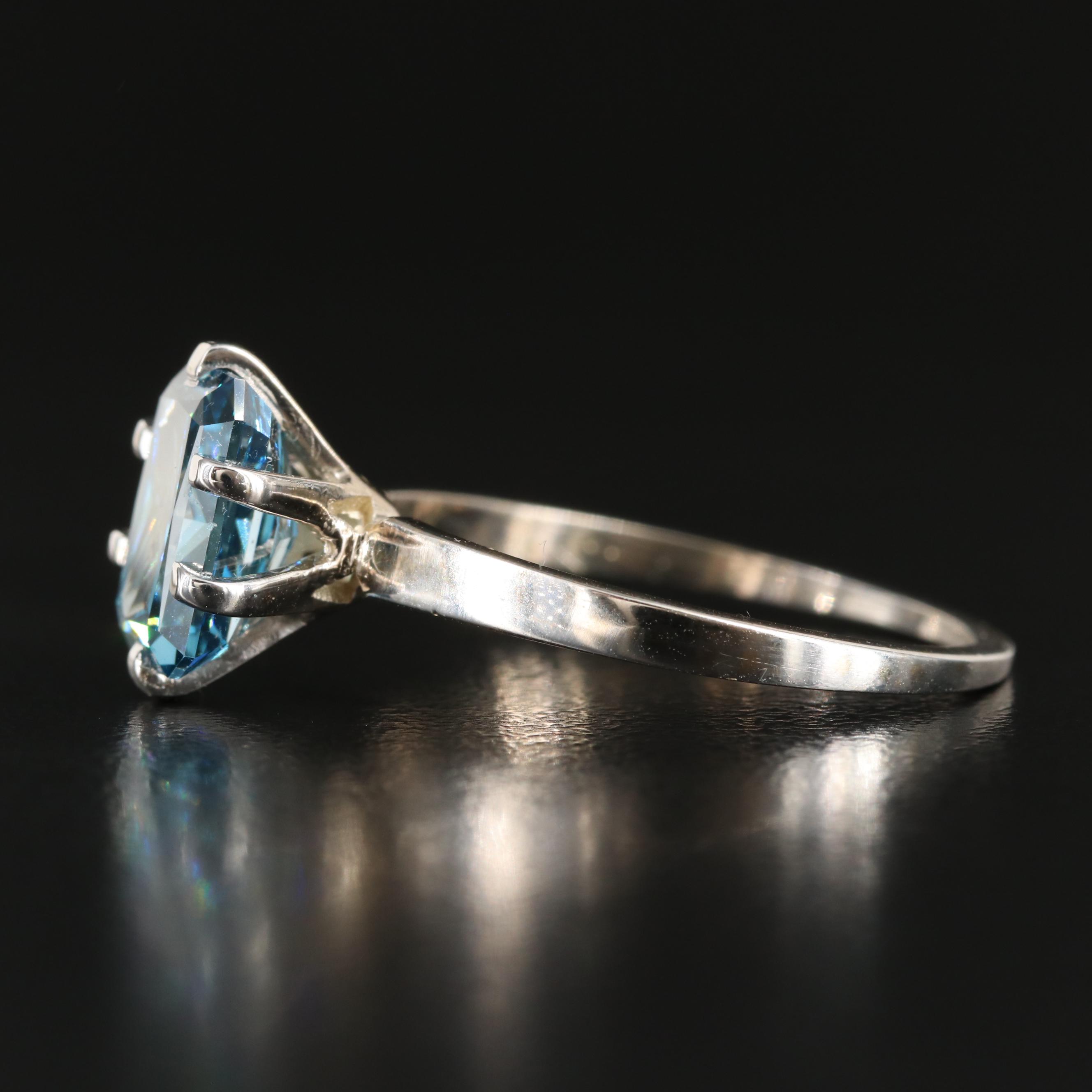 18K 2.09 CT (Origin Undetermined) Fancy Dark Blue Diamond Solitaire Ring