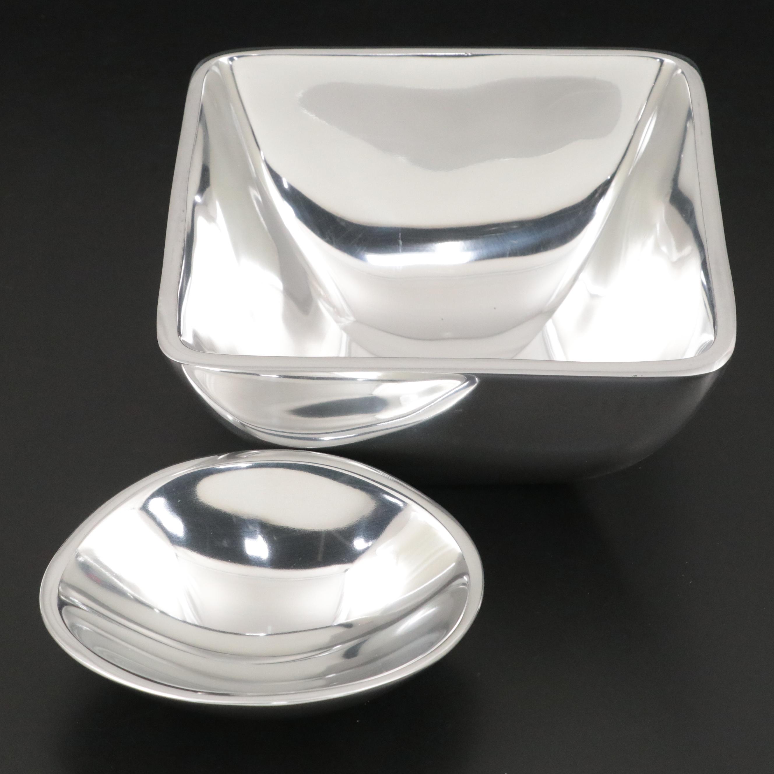 Nambé Cube and Butterfly Bowls