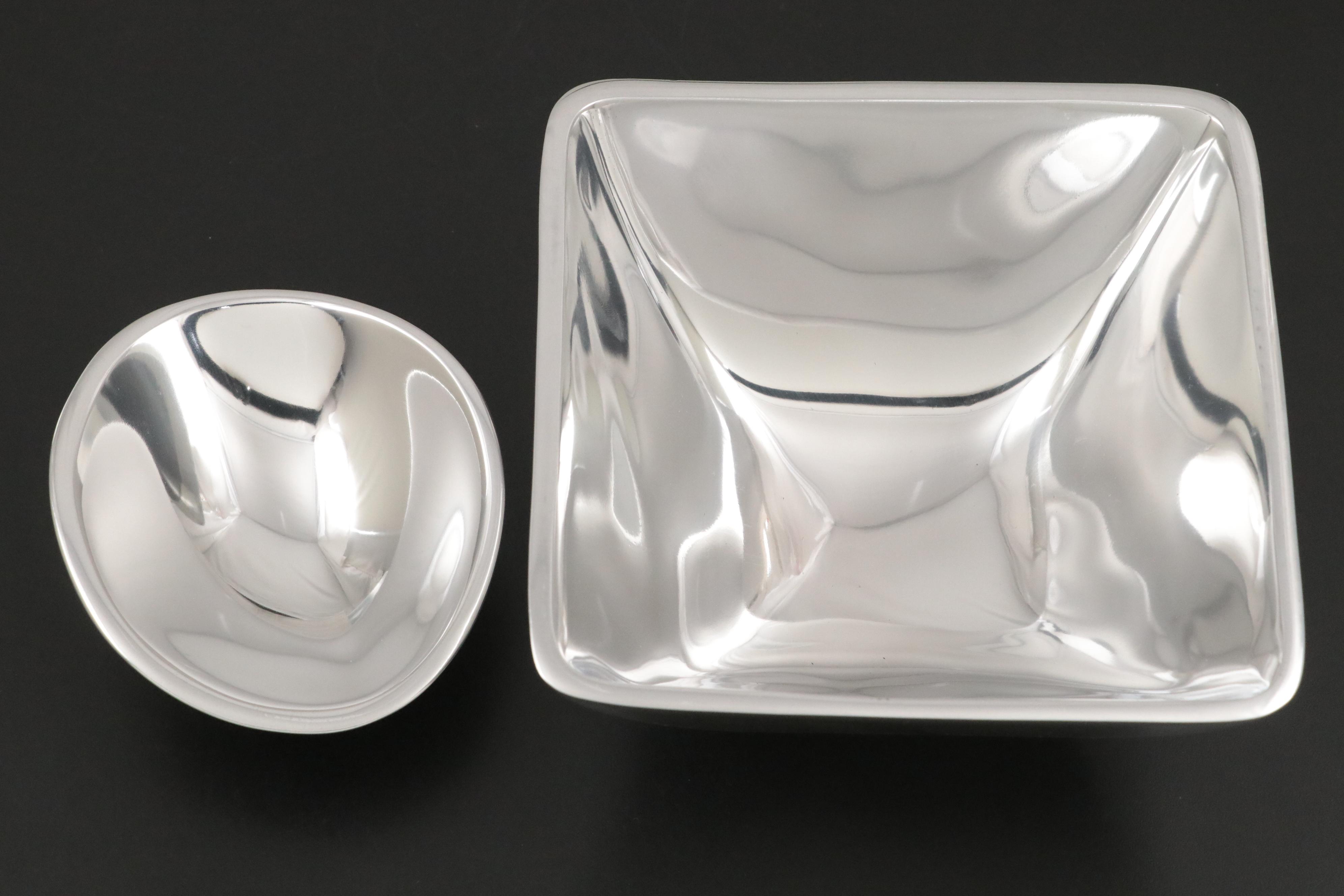 Nambé Cube and Butterfly Bowls