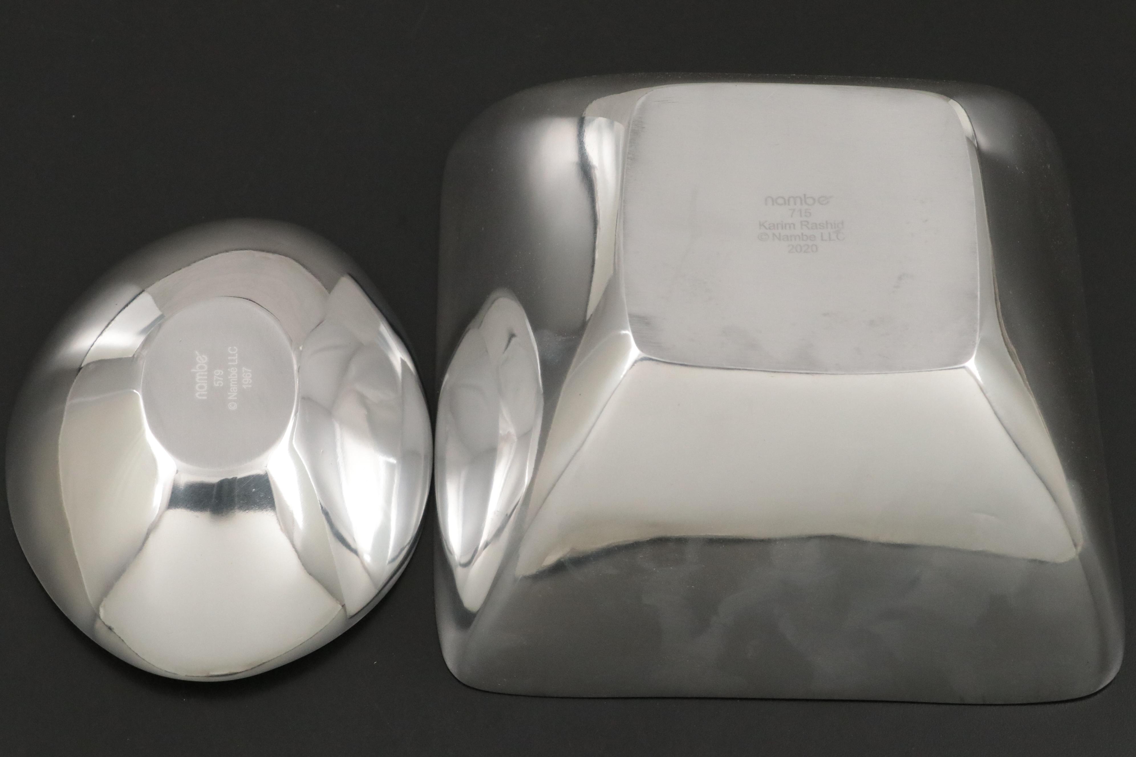 Nambé Cube and Butterfly Bowls