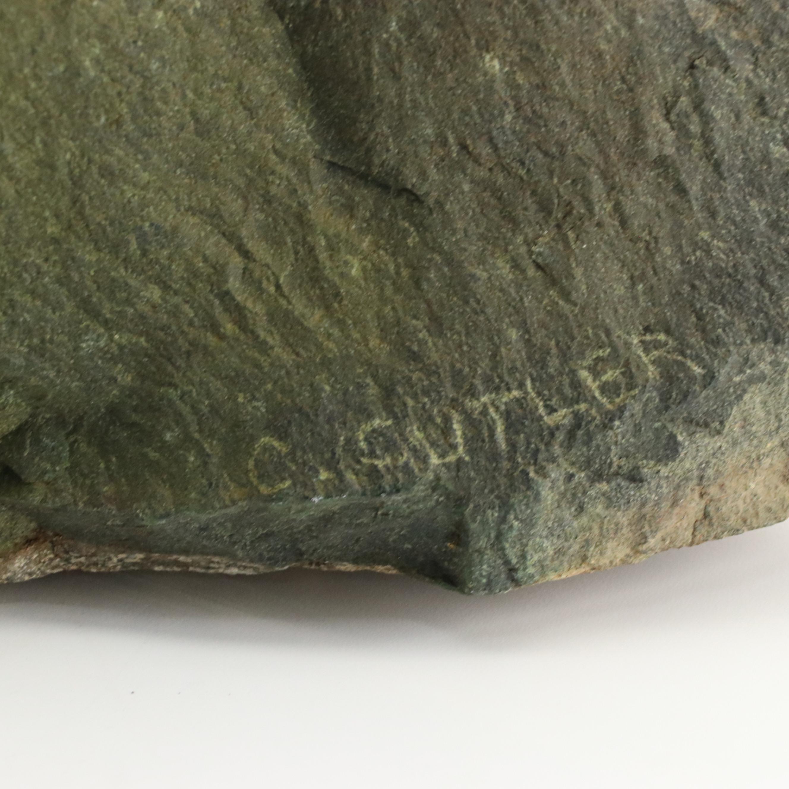 Charles Cutler Carved Stone Bust of Woman