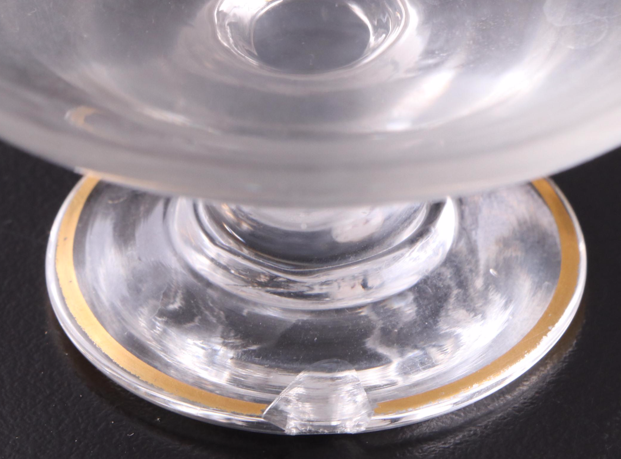 Gold Encrusted Glass Tumblers and Dessert Cups