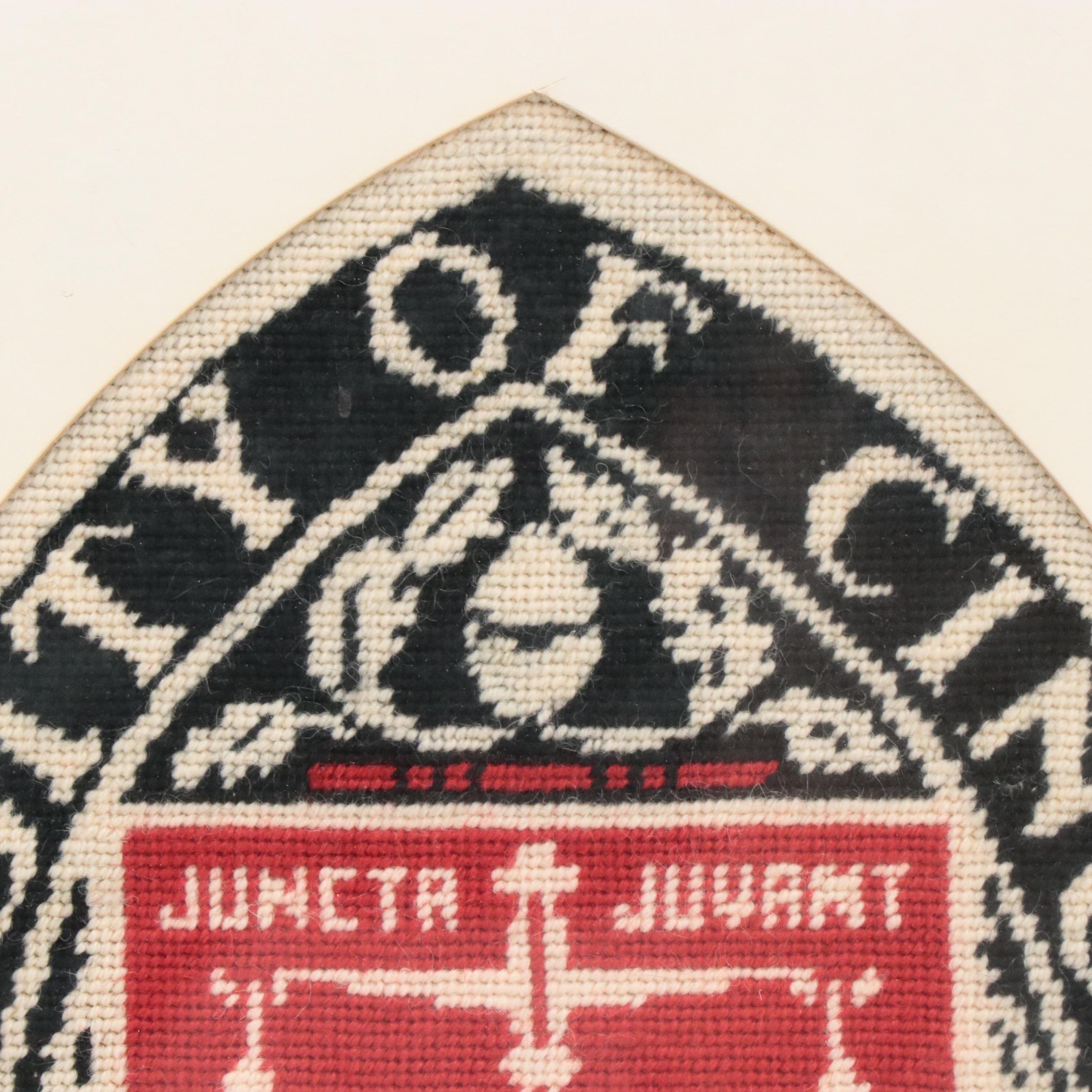 University of Cincinnati Needlepoint Embroidery "Juncta Juvant / Alta Petit"