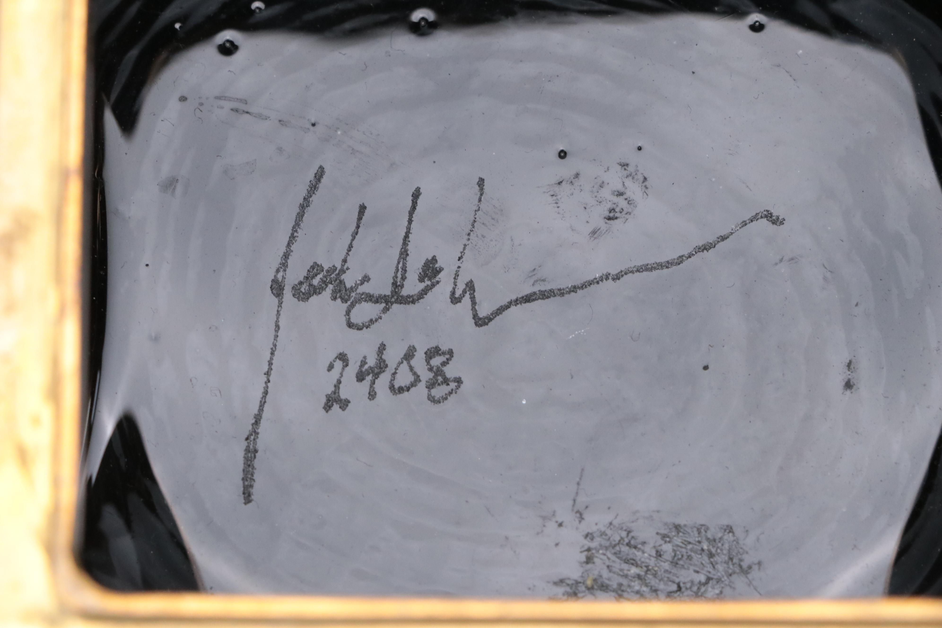 Jack Ink Handcrafted Gilt Studio Art Glass Box