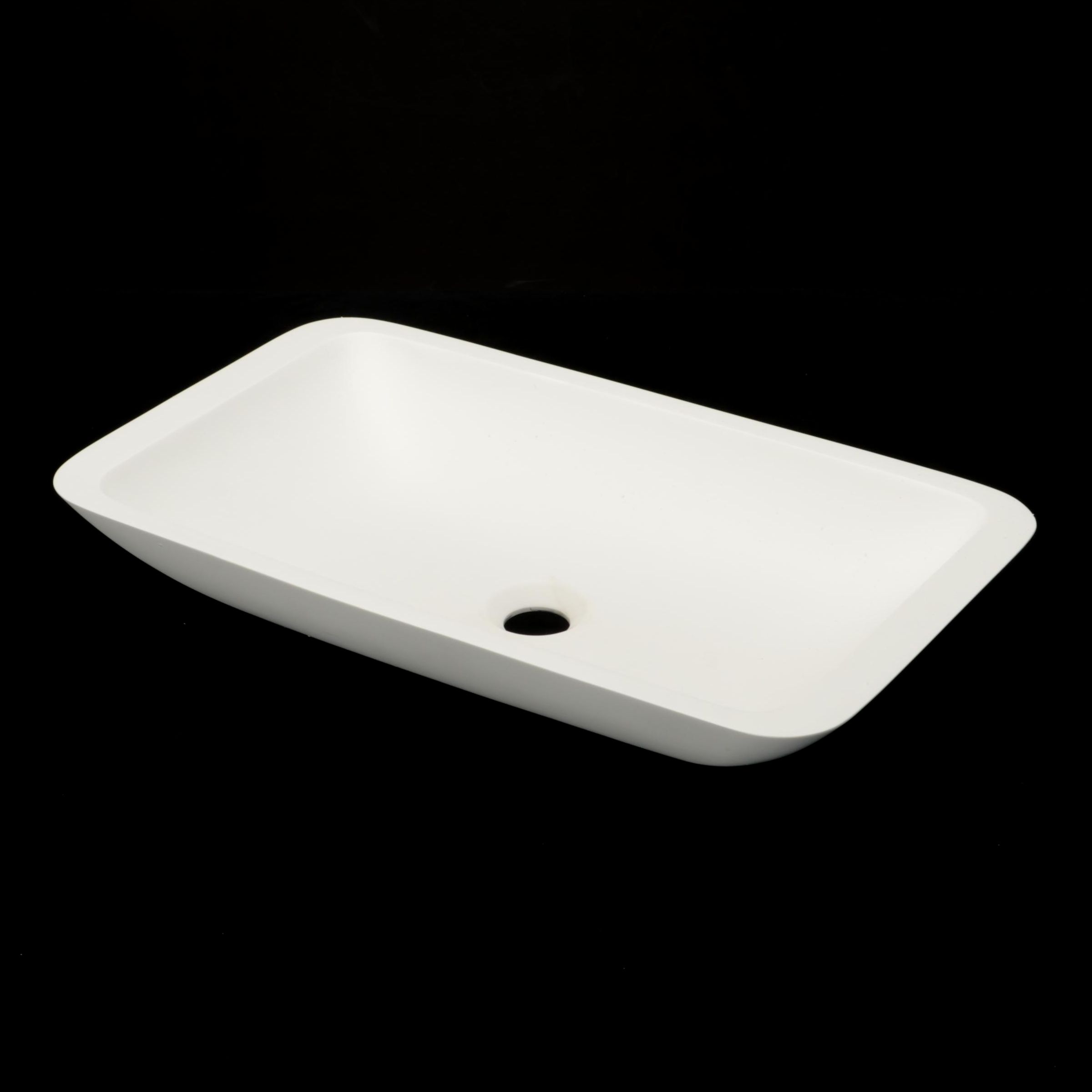 Matte Resin Vessel Sink in White