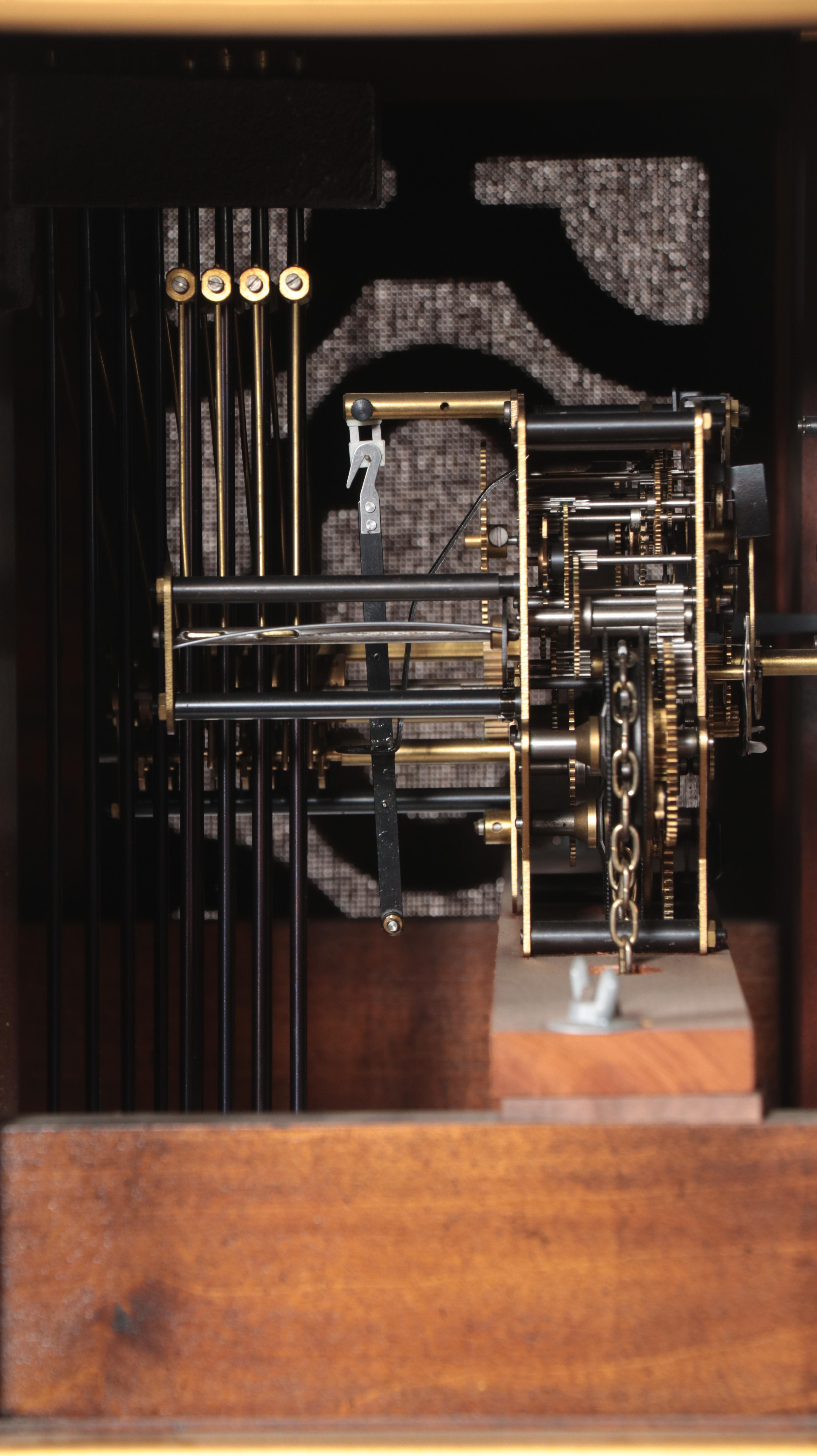 Colonial Wooden Grandfather Clock, Late 20th Century