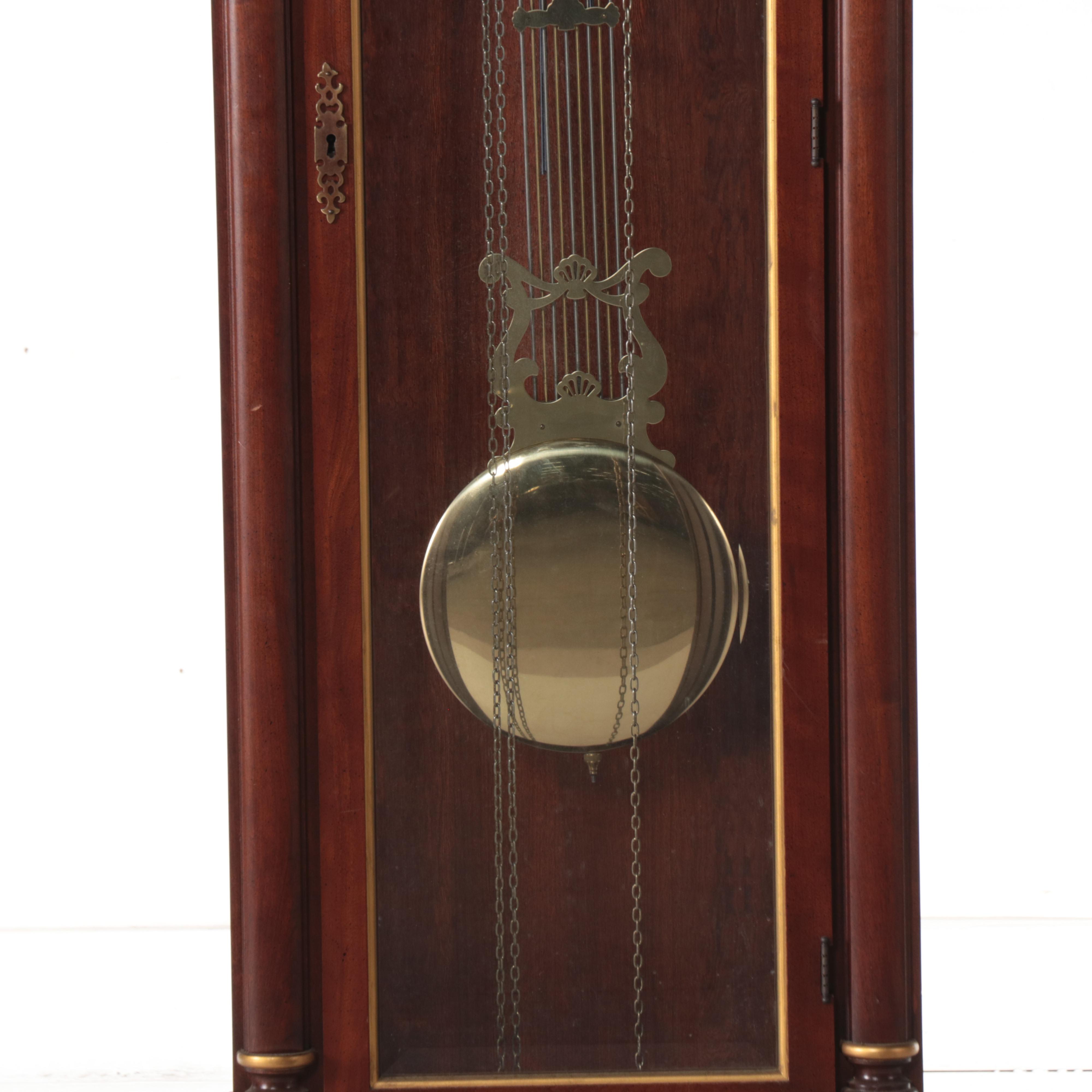Colonial Wooden Grandfather Clock, Late 20th Century