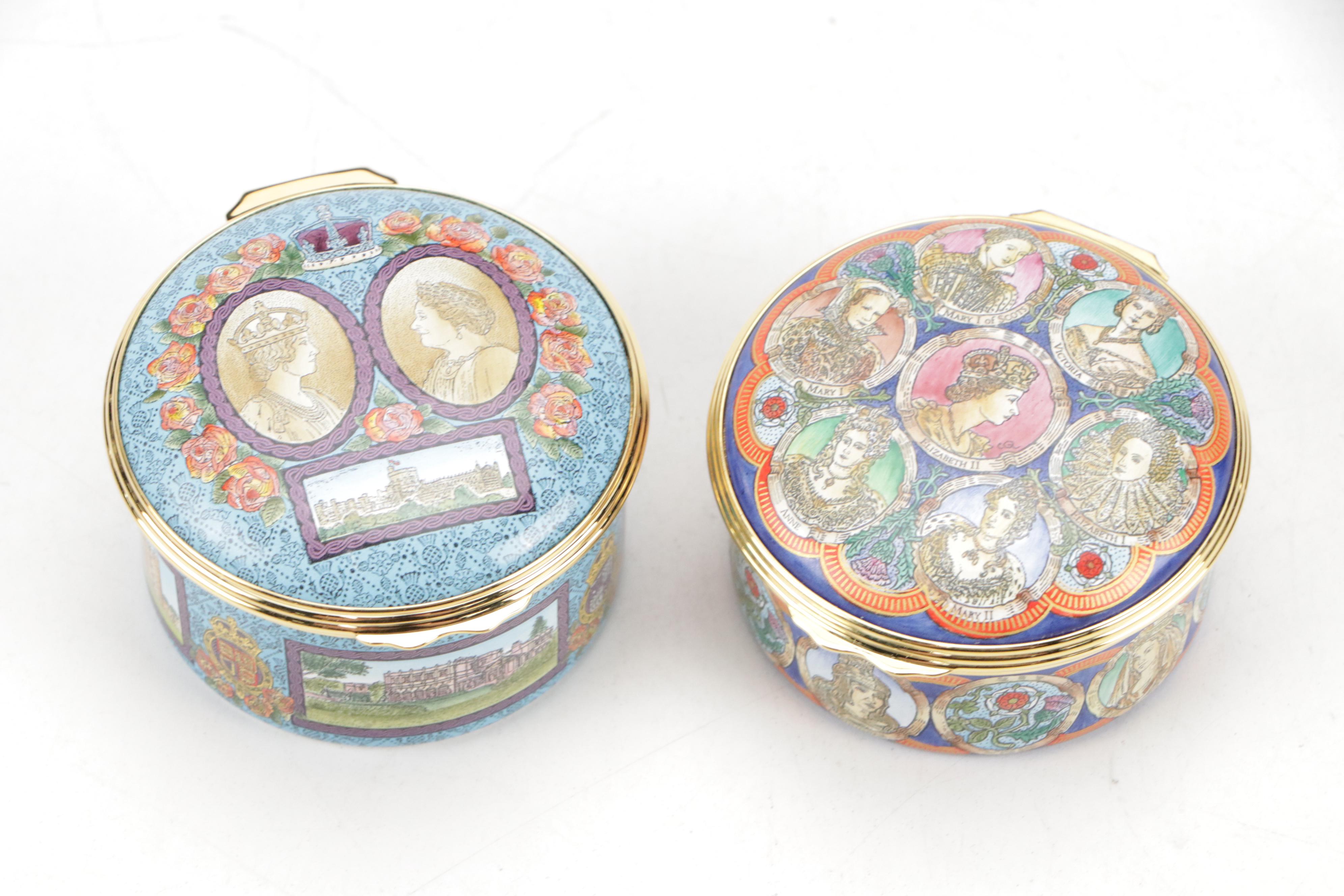 Halcyon Days Limited Edition Royal Anniversaries Enamel Boxes