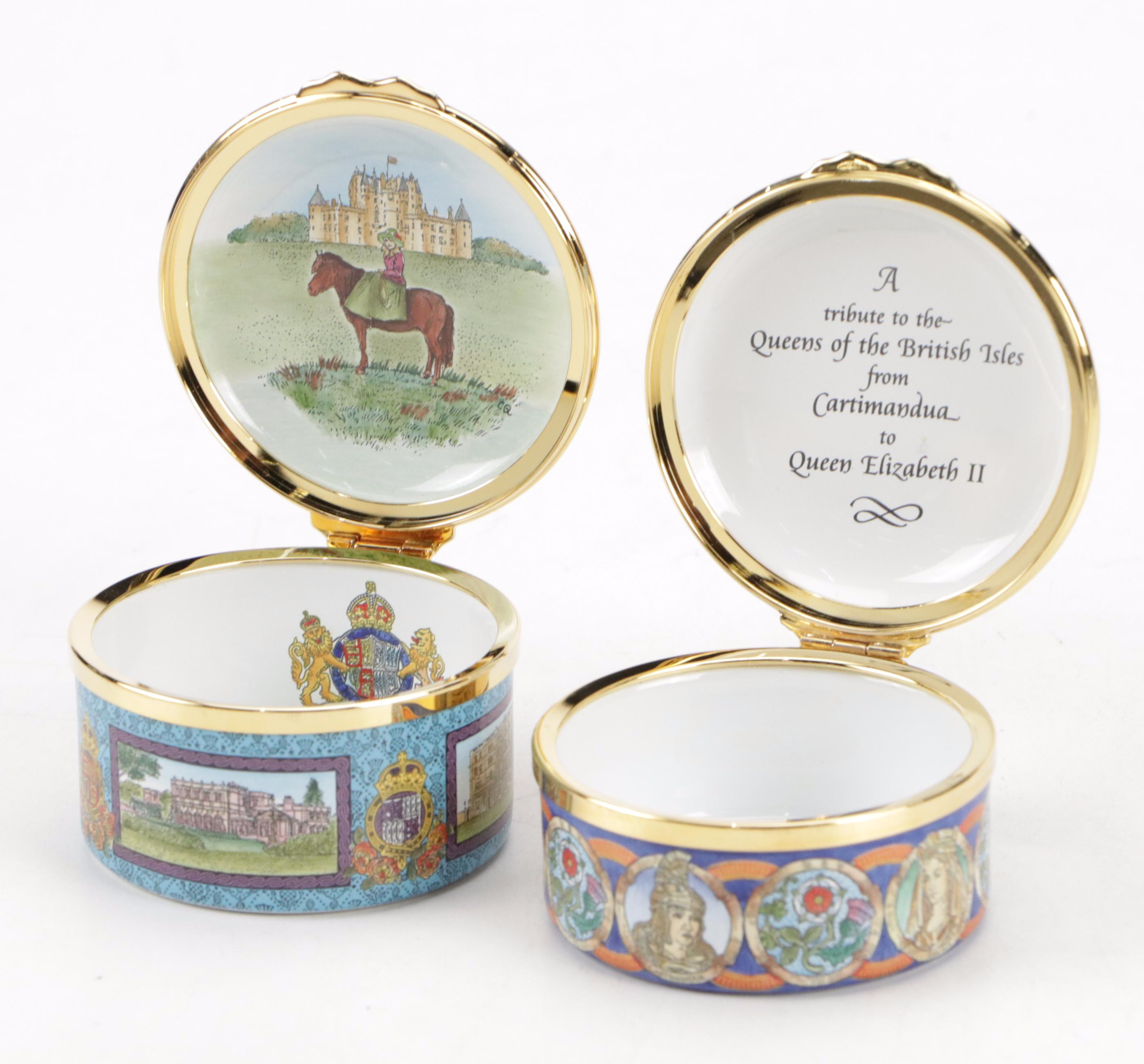 Halcyon Days Limited Edition Royal Anniversaries Enamel Boxes