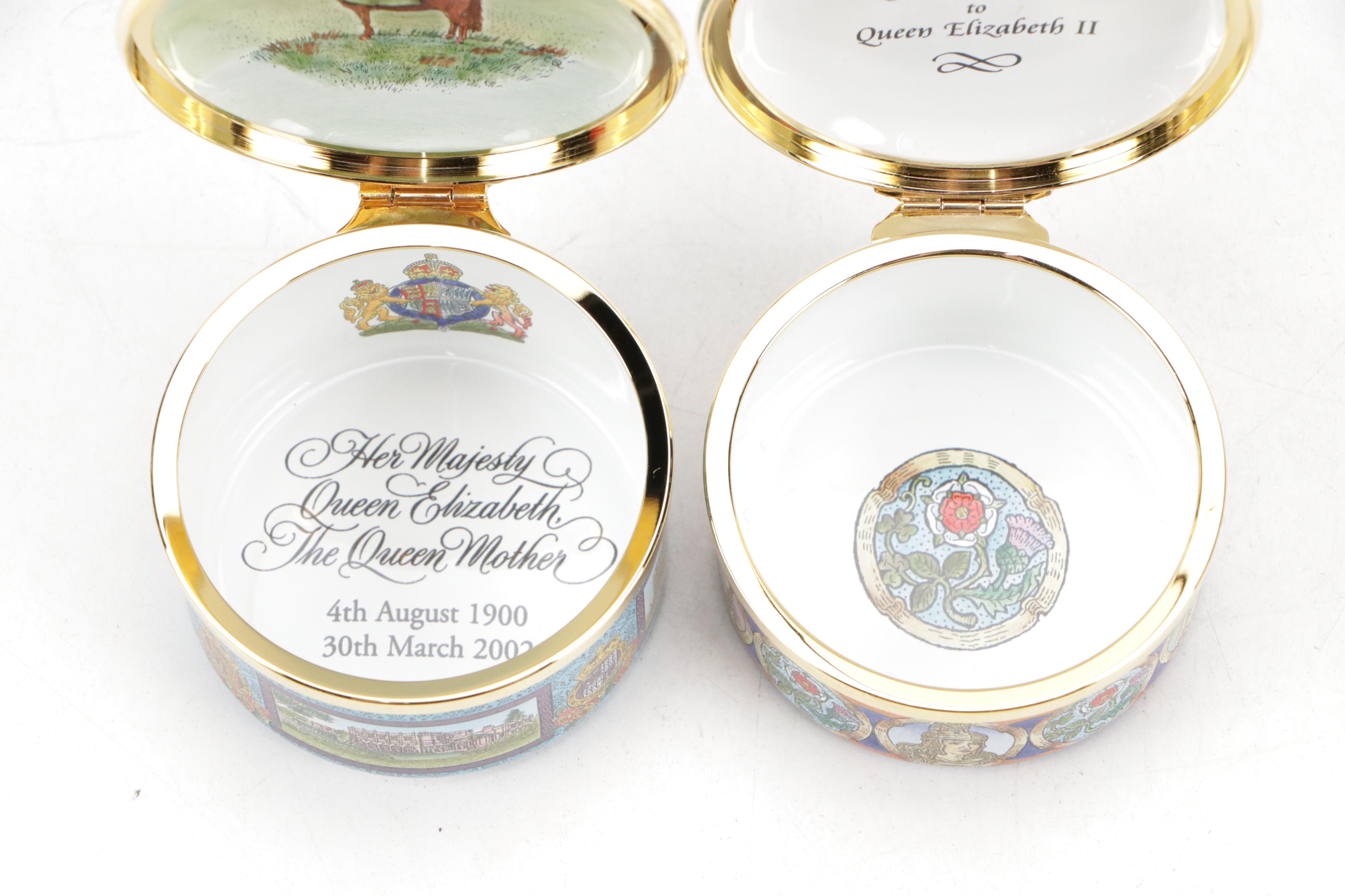 Halcyon Days Limited Edition Royal Anniversaries Enamel Boxes