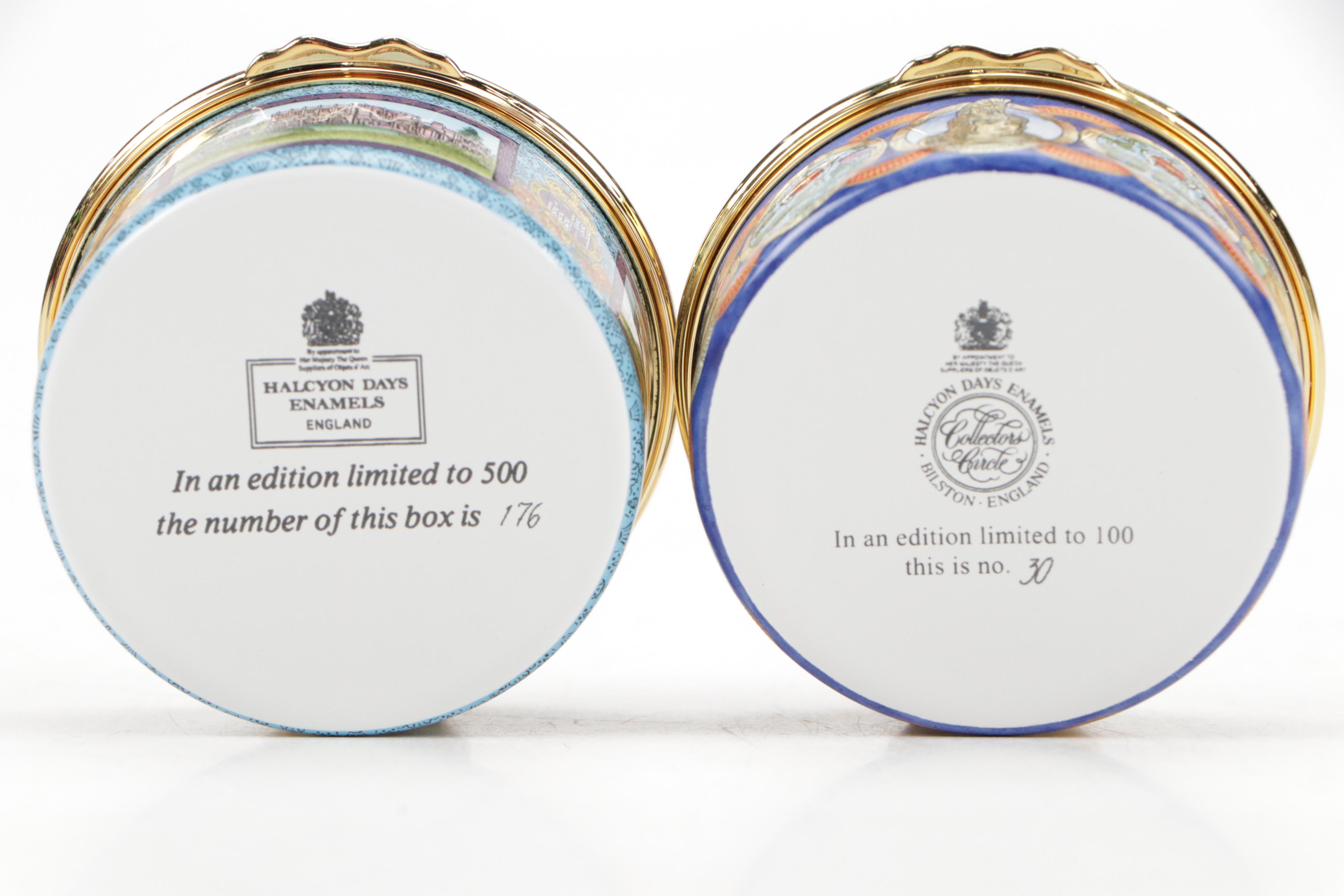 Halcyon Days Limited Edition Royal Anniversaries Enamel Boxes
